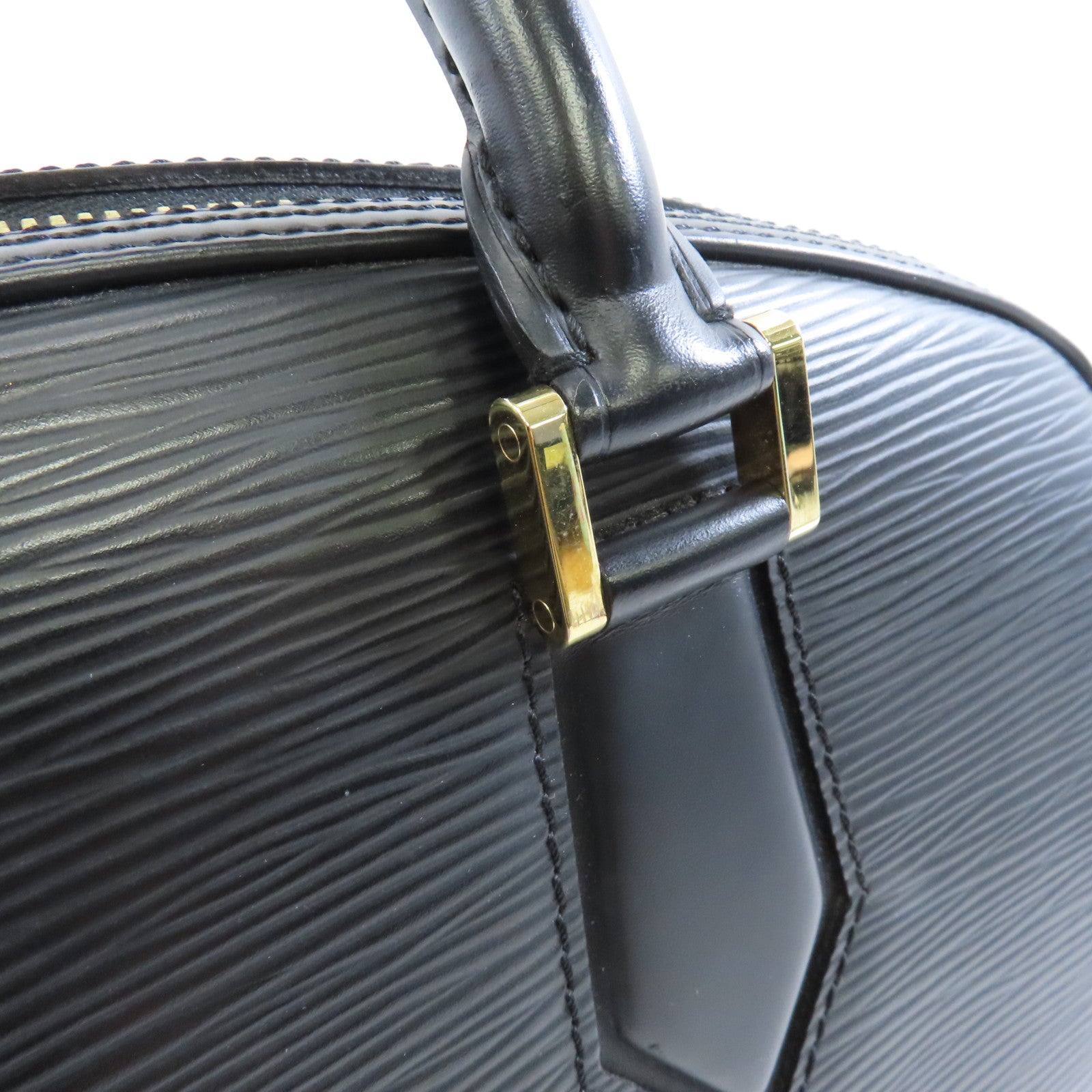 LOUIS VUITTON Epi Jasmin金扣手挽袋黑色