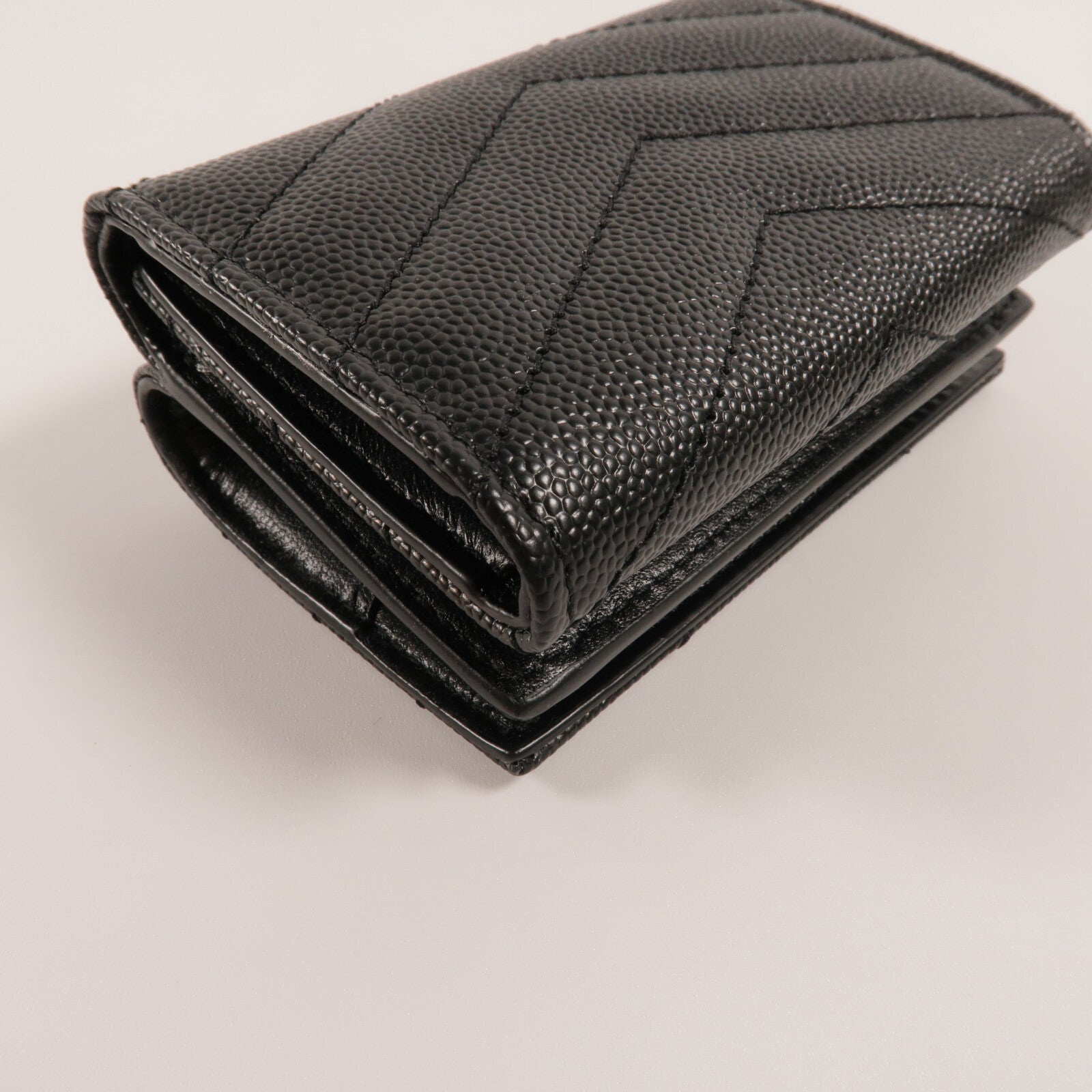 SAINT LAURENT 牛皮皮革Cassandre Matelasse Origami Tiny Wallet錢包