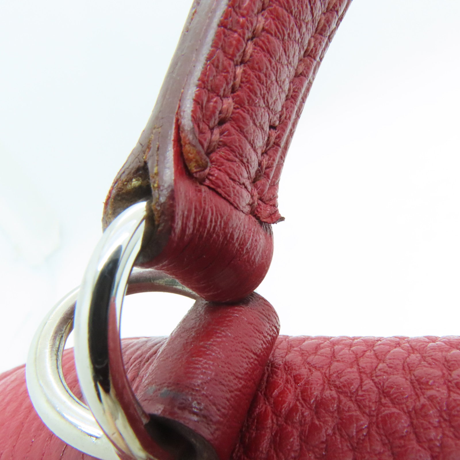 HERMES Togo皮革Kelly 28銀扣手挽肩背兩用袋暗紅色