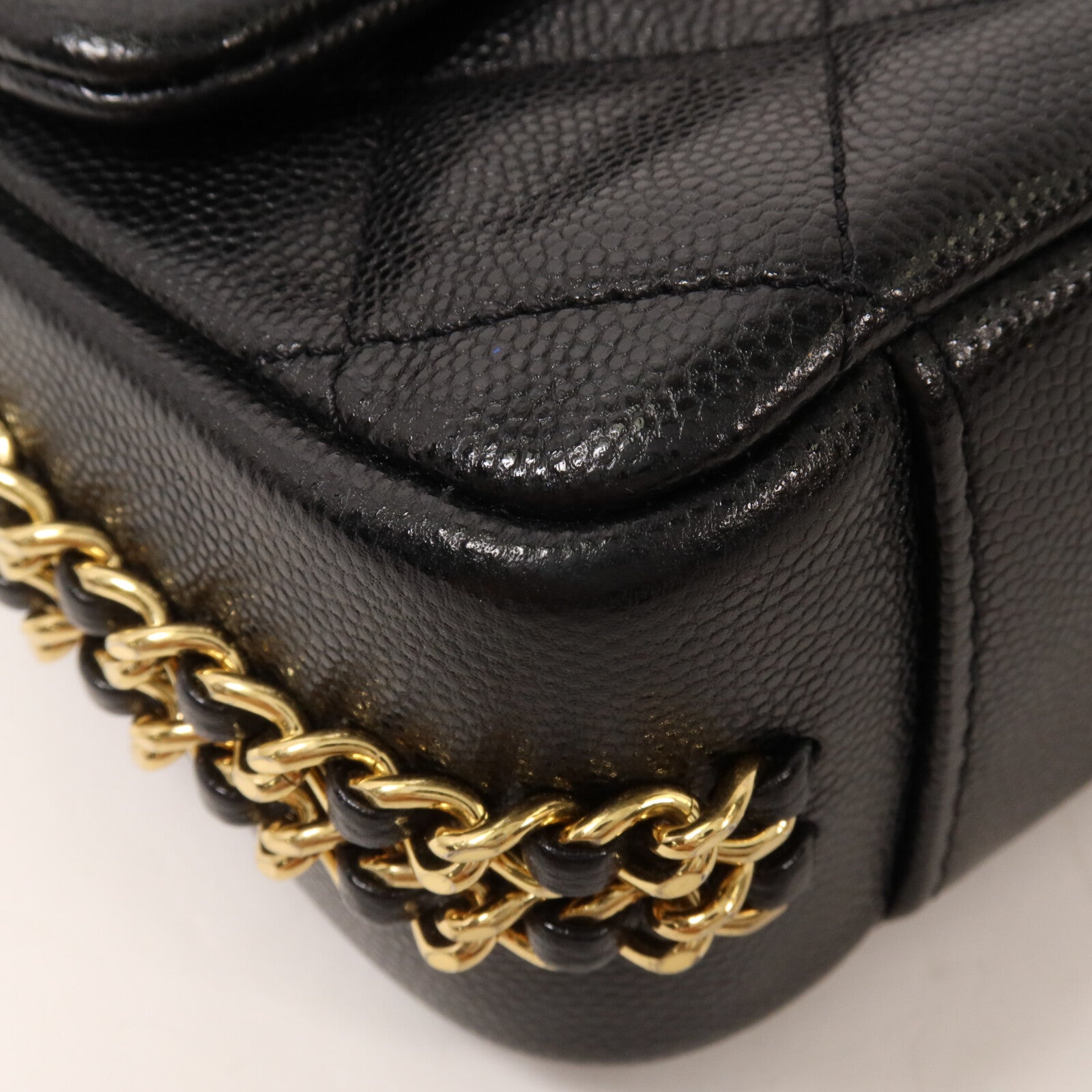 CHANEL 牛皮皮革Mini Flap Bag鏈帶肩背袋