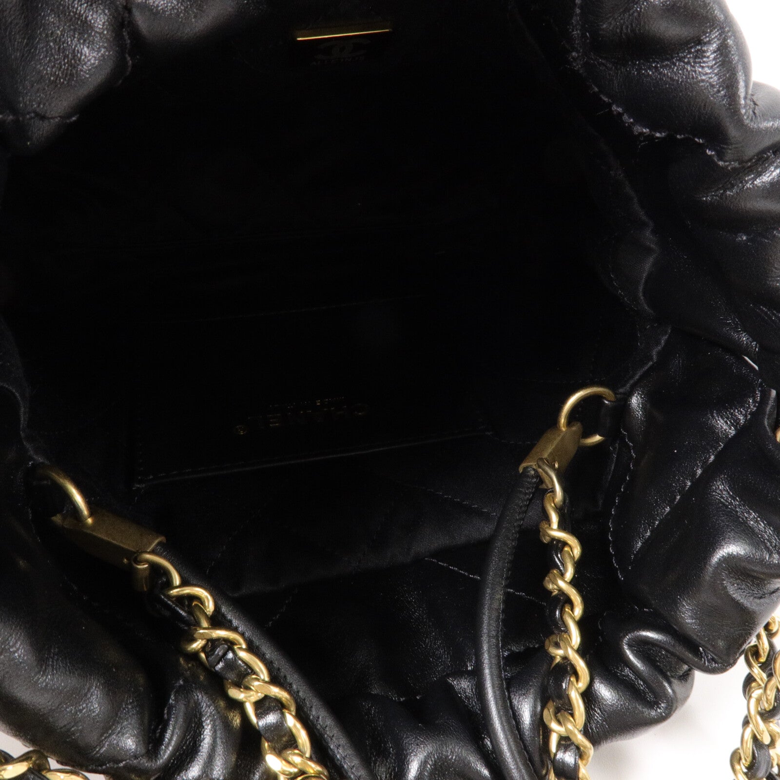 CHANEL 牛皮皮革Chanel 22 Mini鏈帶手挽肩背兩用袋