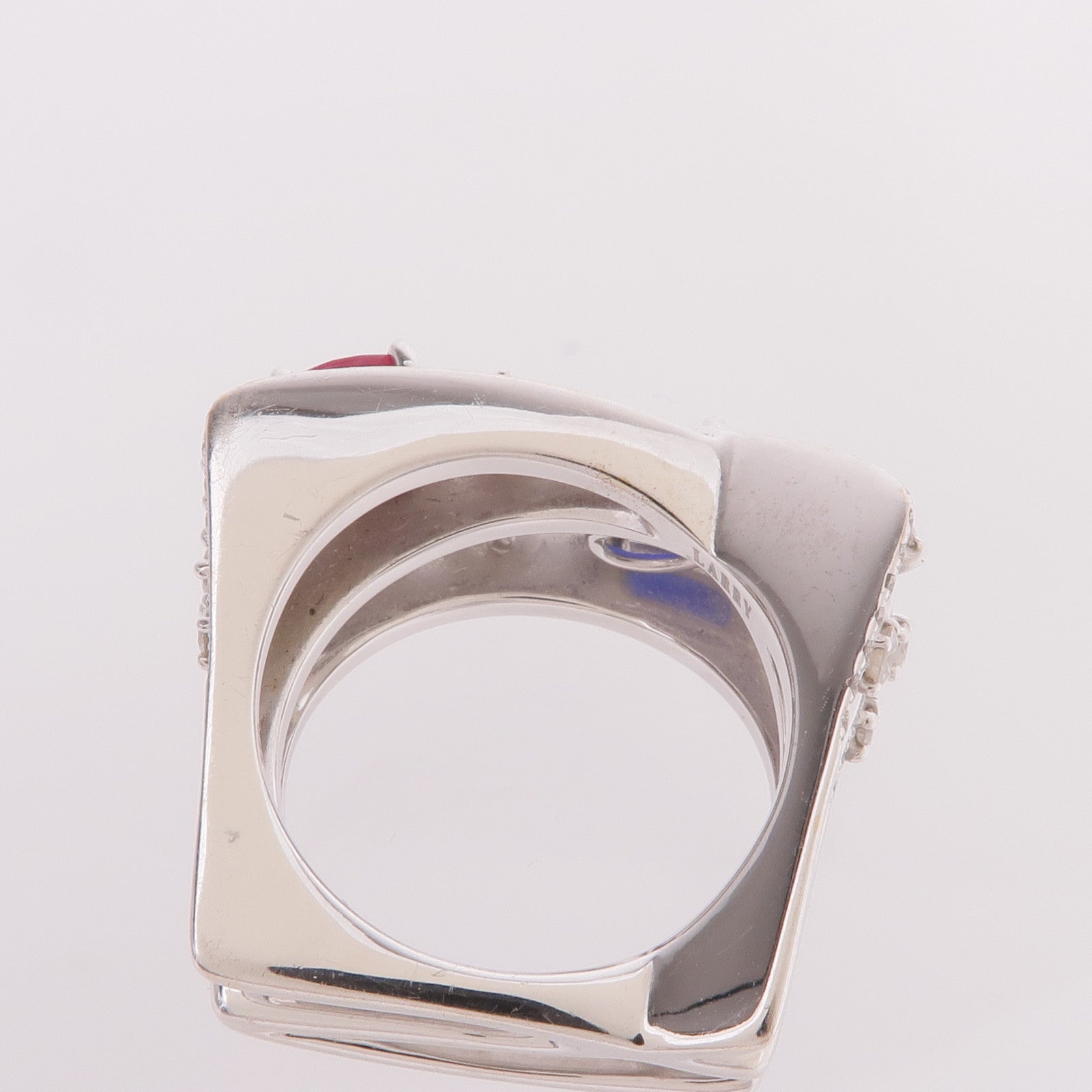 JEWELRY 18K白金Multi Sapphire Diamond Ring多色藍寶石/鑽石戒指US#6