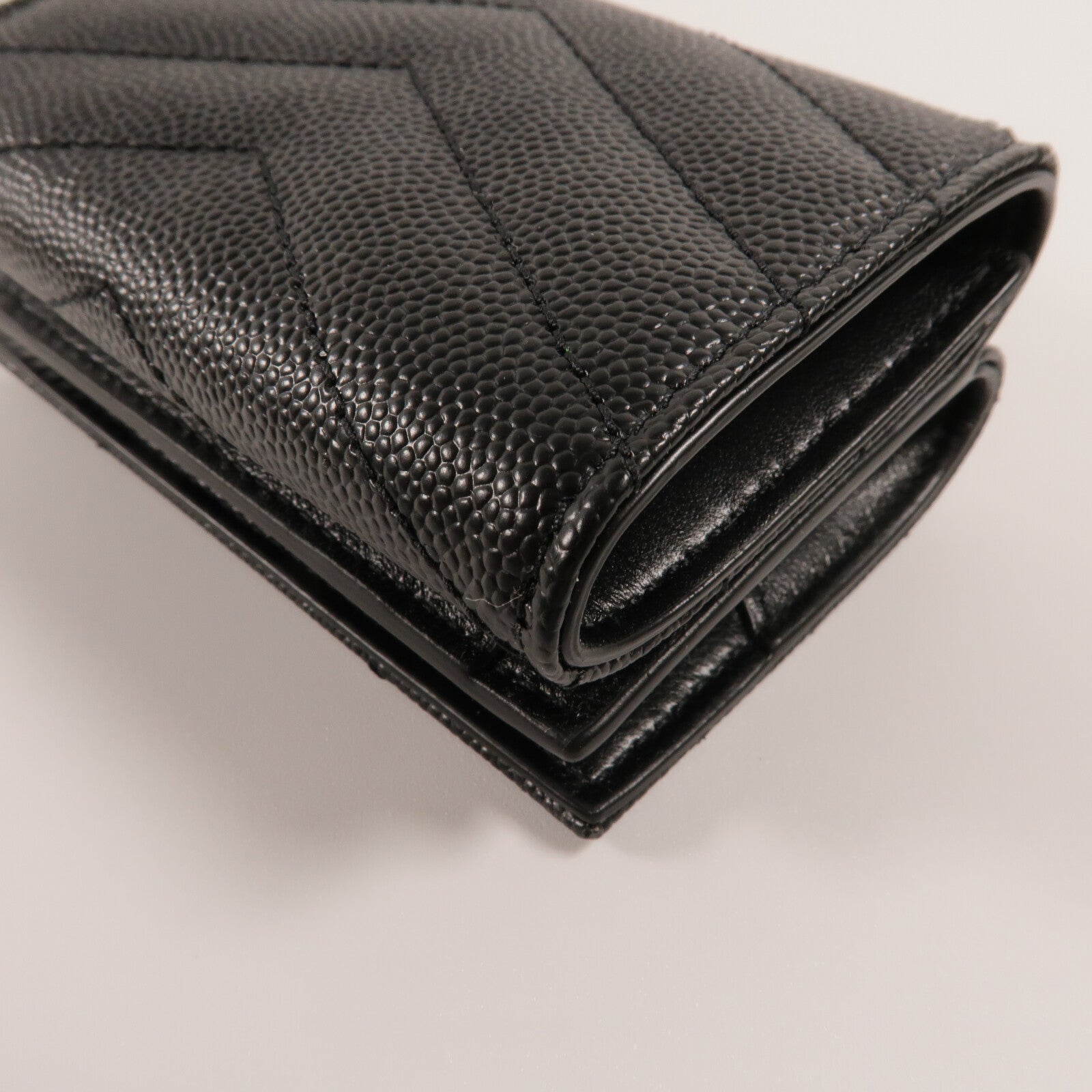 SAINT LAURENT 牛皮皮革Cassandre Matelasse Origami Tiny Wallet錢包