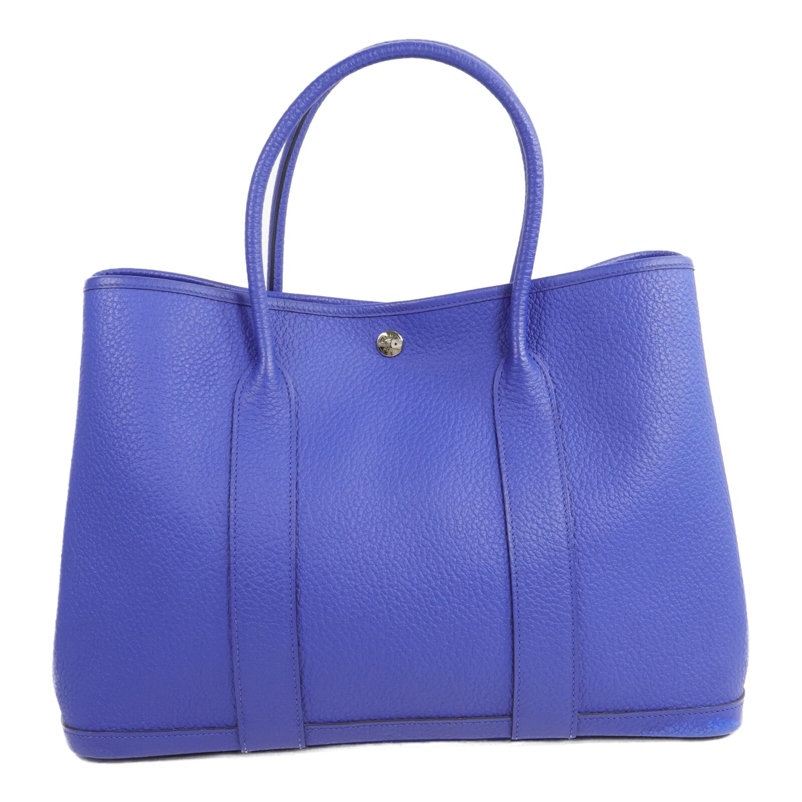 HERMES Negonda皮革GardenParty PM手挽袋Bleu Royal