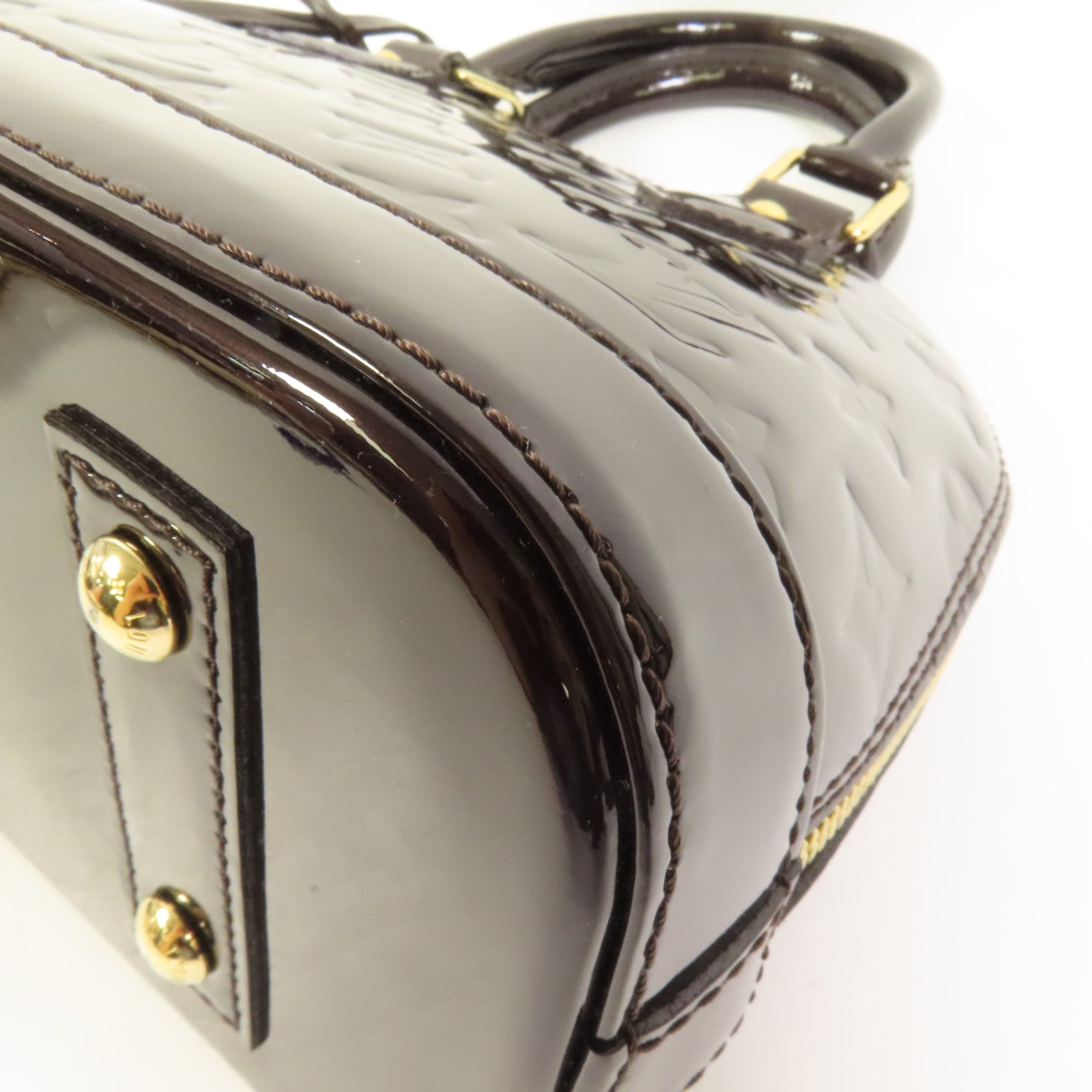 LOUIS VUITTON Vernis Alma BB金扣手挽肩背兩用袋