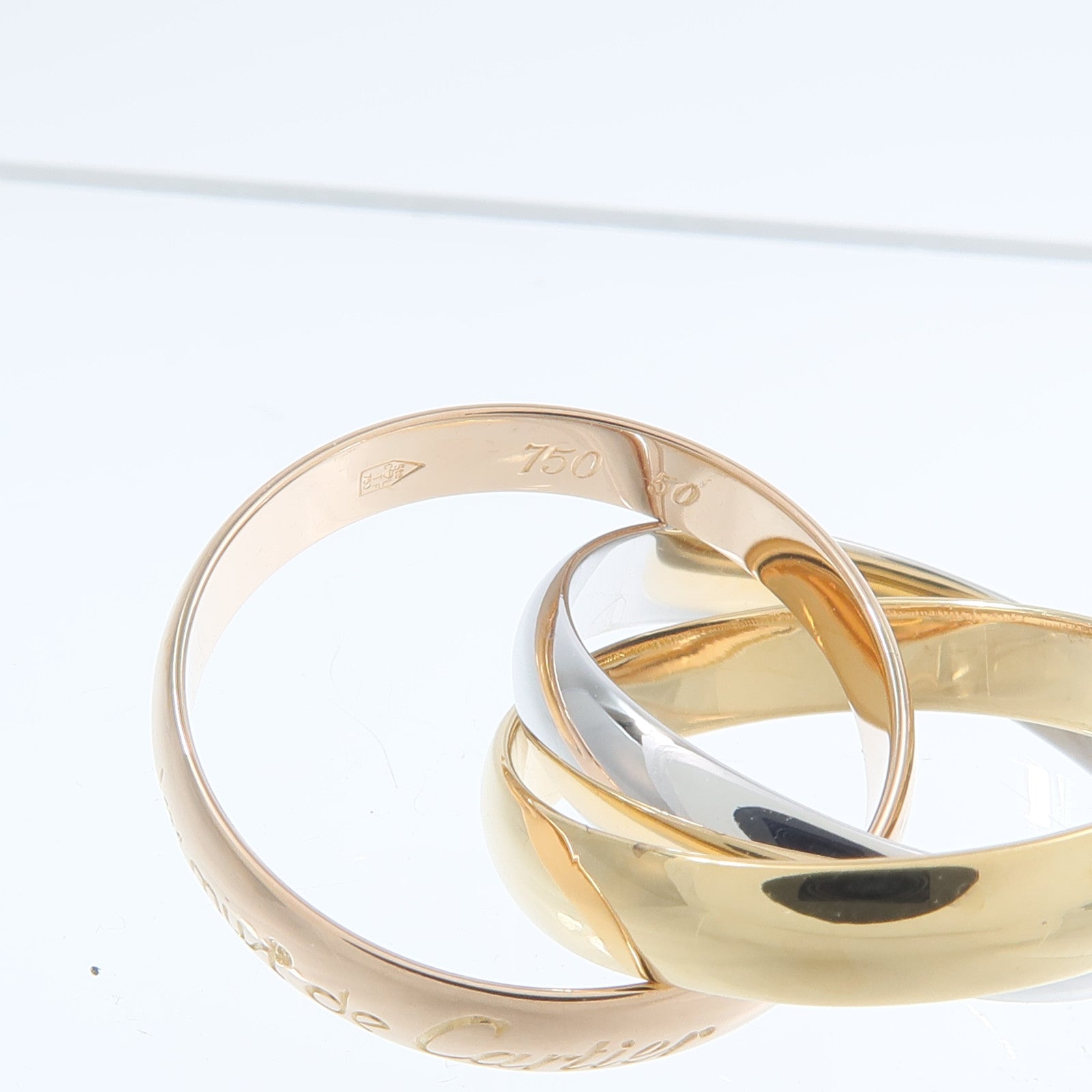 CARTIER 18K黃金/白金/玫瑰金Trinity Ring戒指