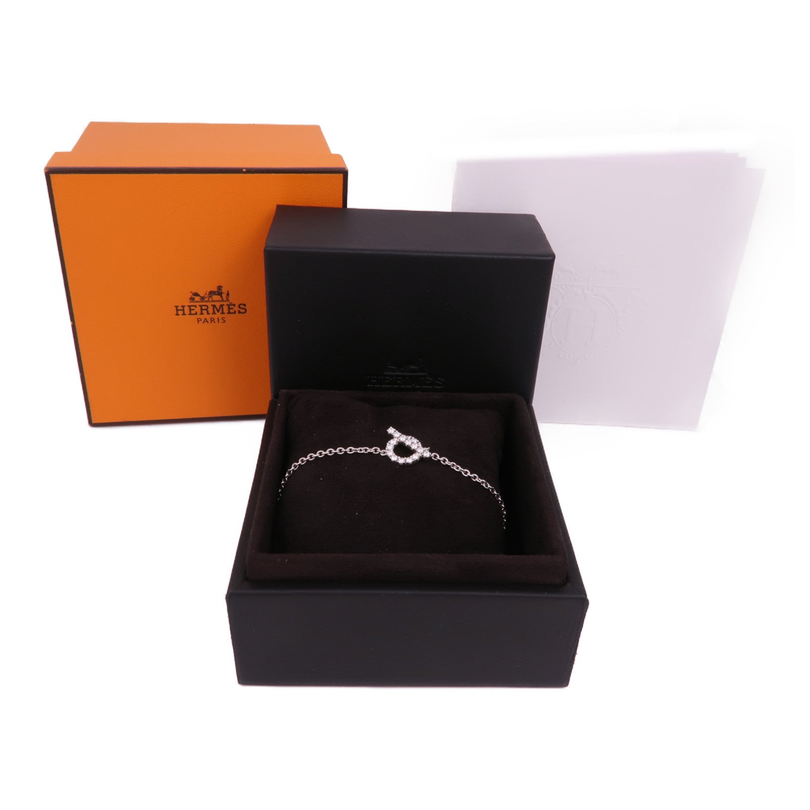 HERMES 18K白金Diamond Finesse Bracelet鑽石手鏈