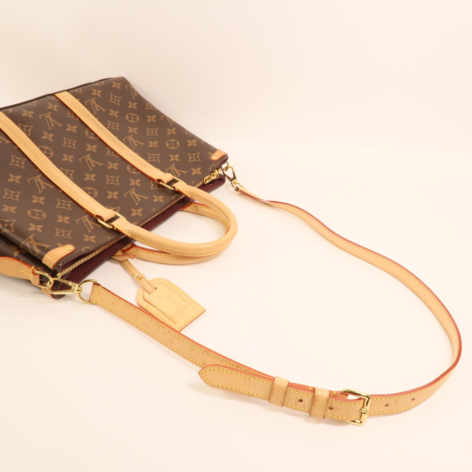 LOUIS VUITTON Monogram Soufflot MM金扣手挽肩背兩用袋