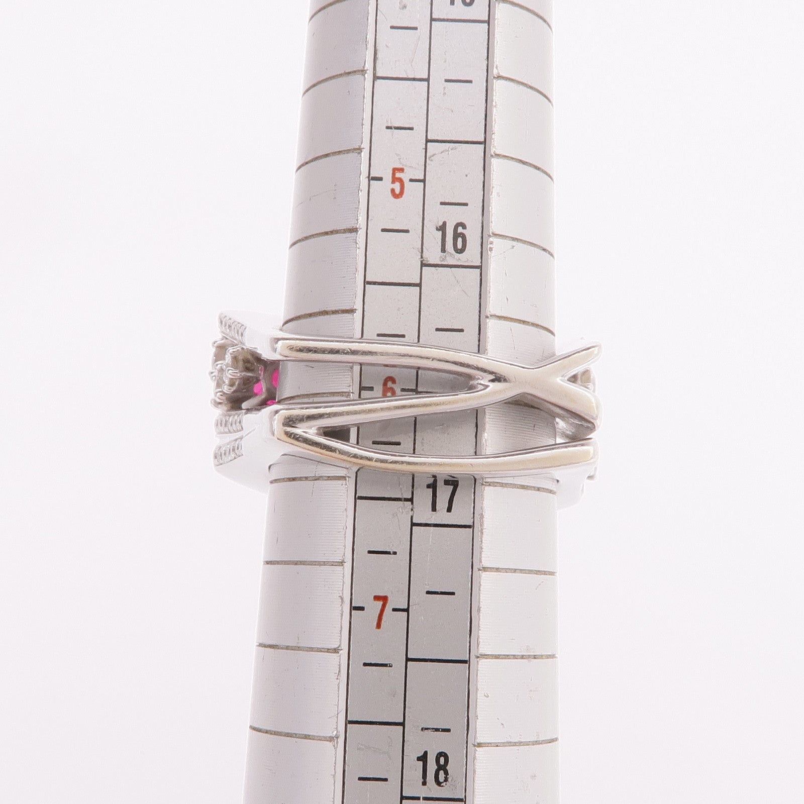 JEWELRY 18K白金Multi Sapphire Diamond Ring多色藍寶石/鑽石戒指US#6