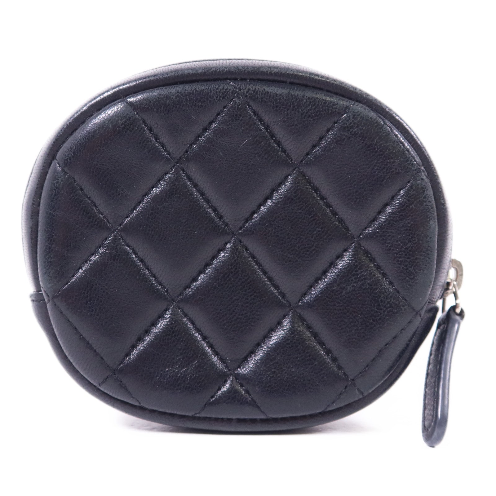 CHANEL 羊皮皮革Coin Case銀扣零錢包