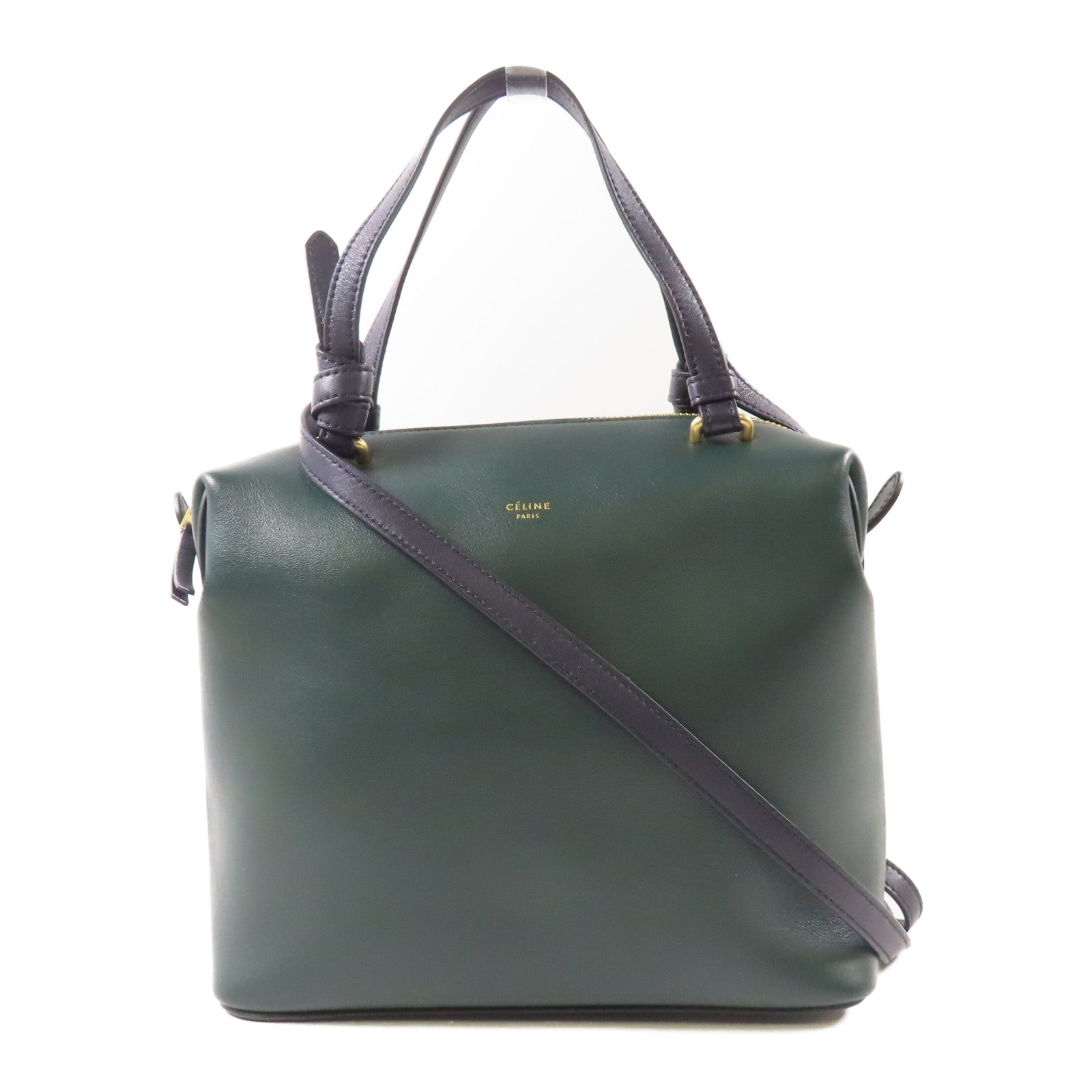 CELINE 牛皮皮革Soft Cube金扣手挽肩背兩用袋