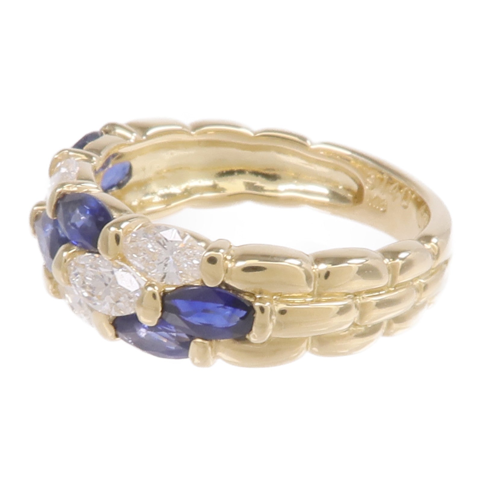 JEWELRY 18K黃金Sapphire Diamond Ring藍寶石/鑽石戒指