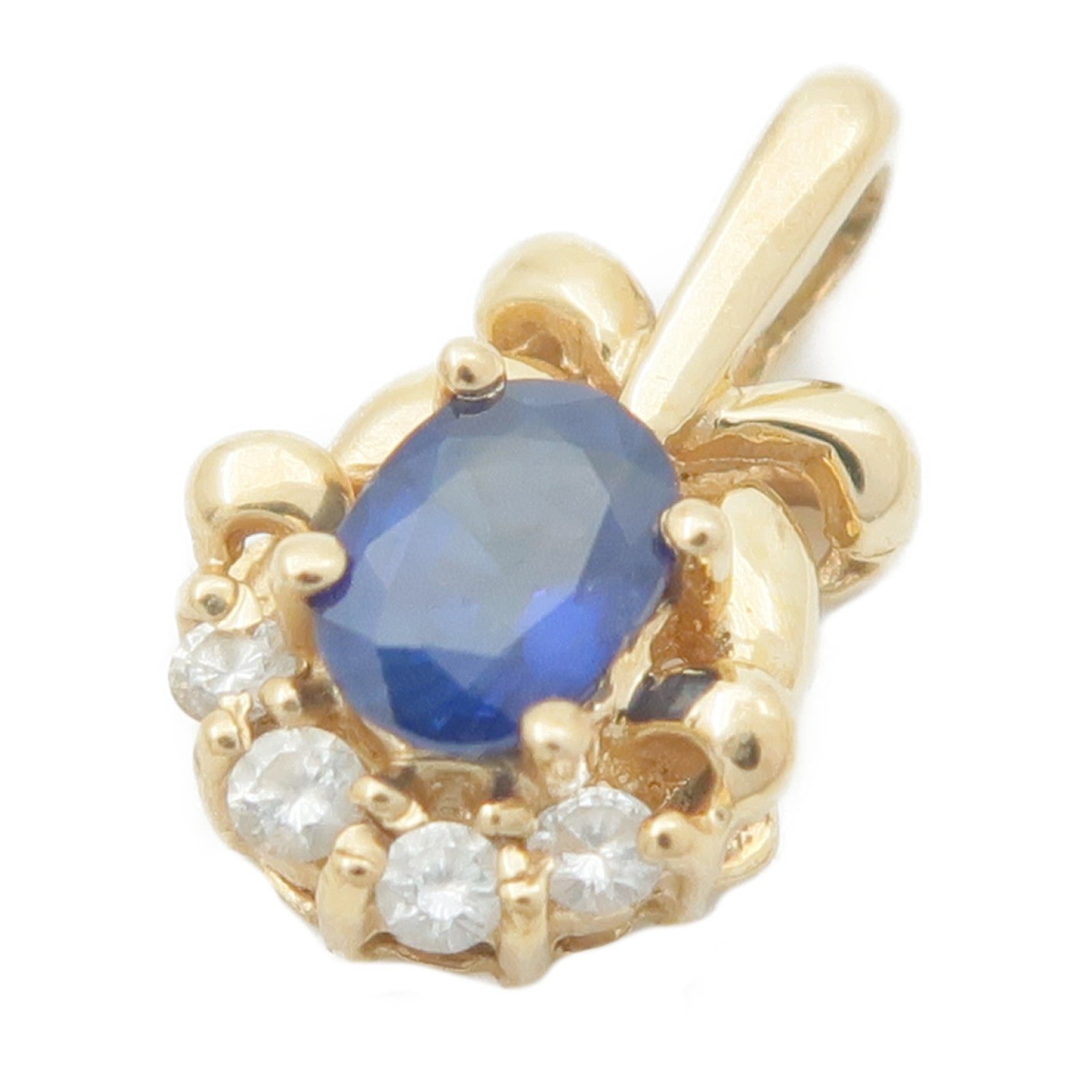 JEWELRY 18K黃金Sapphire Pendant Top藍寶石吊墜