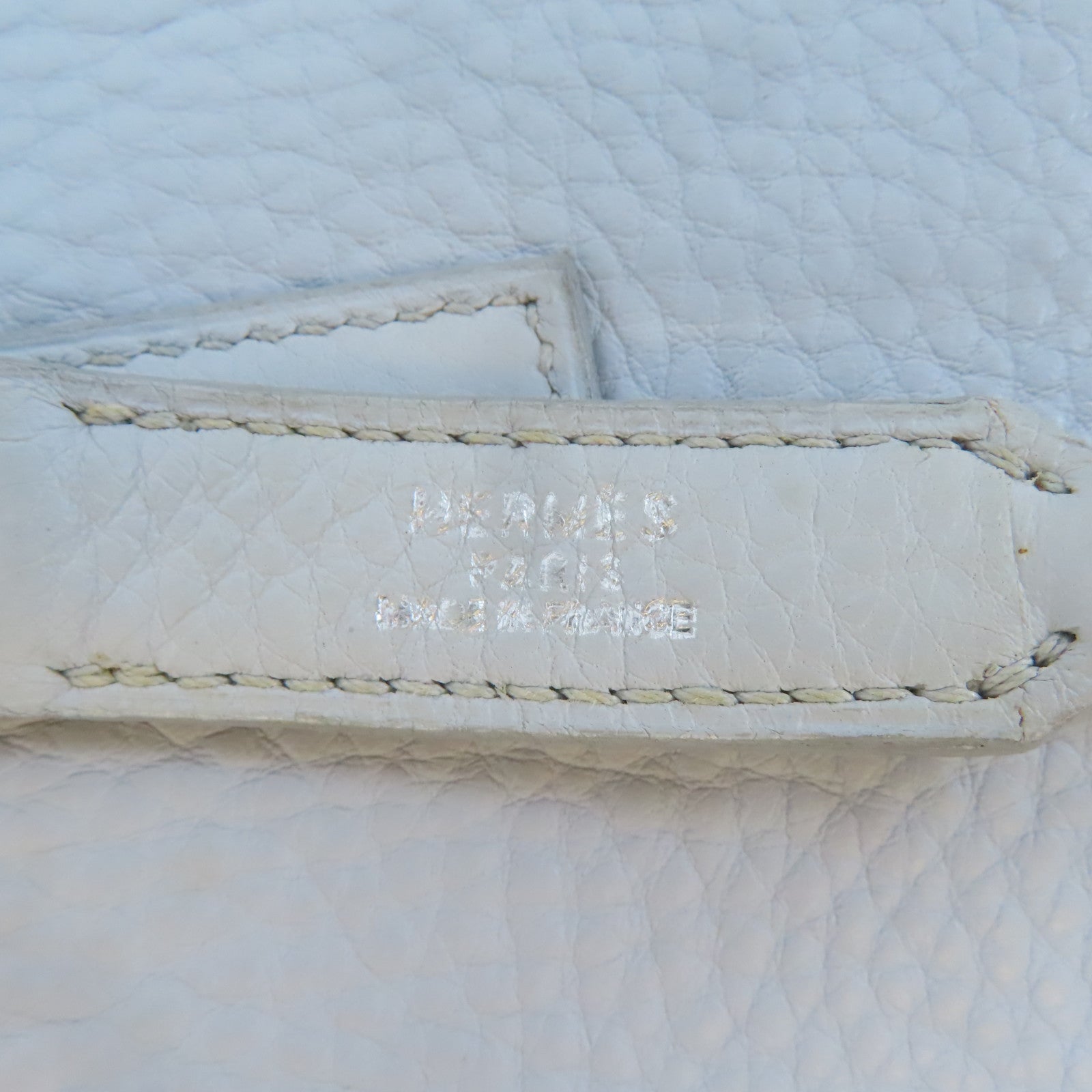 HERMES 【激減優惠】Clemence皮革Trim 35銀扣肩背袋Bleu Glacier淺藍色
