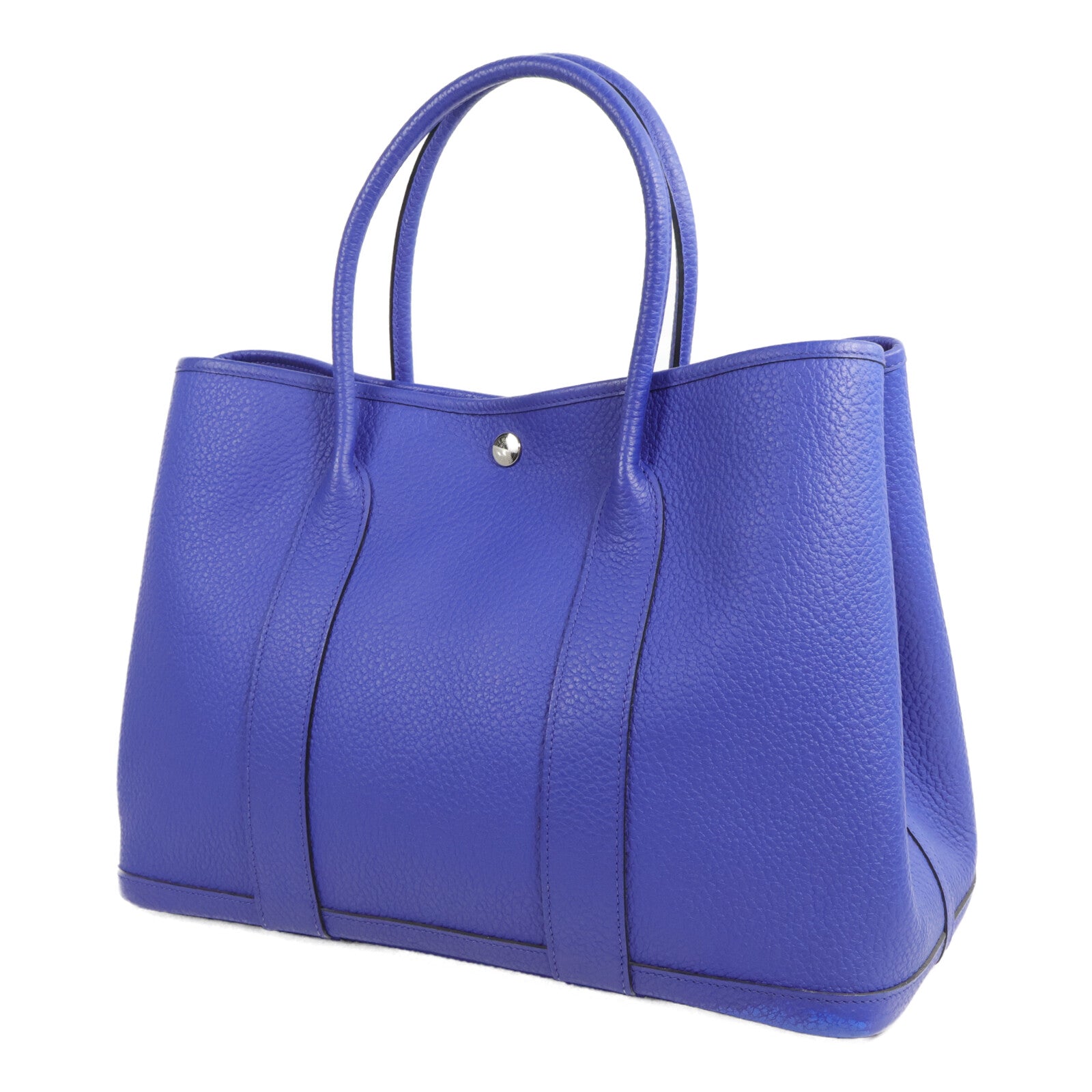 HERMES Negonda皮革GardenParty PM手挽袋Bleu Royal