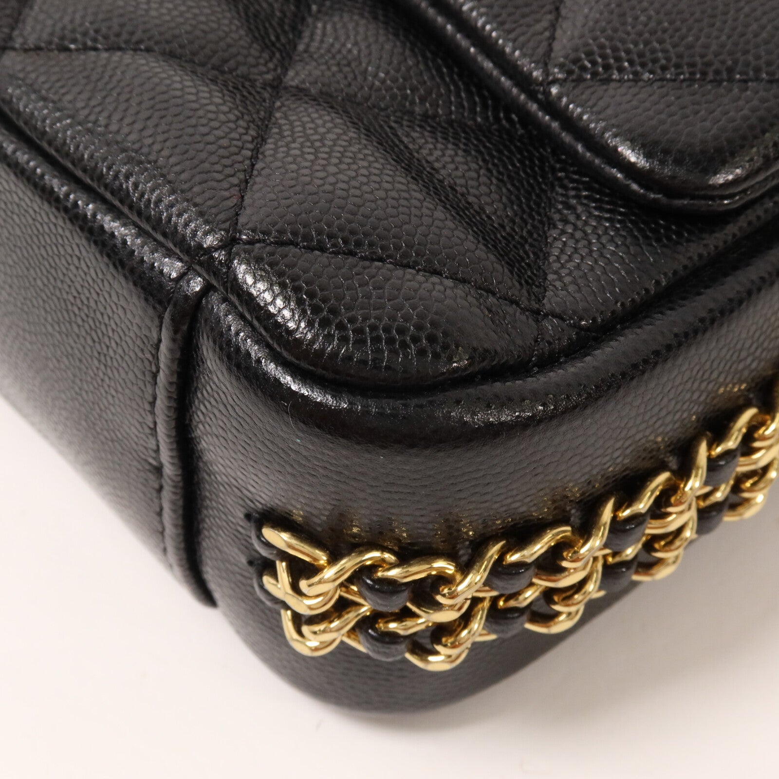 CHANEL 牛皮皮革Mini Flap Bag鏈帶肩背袋