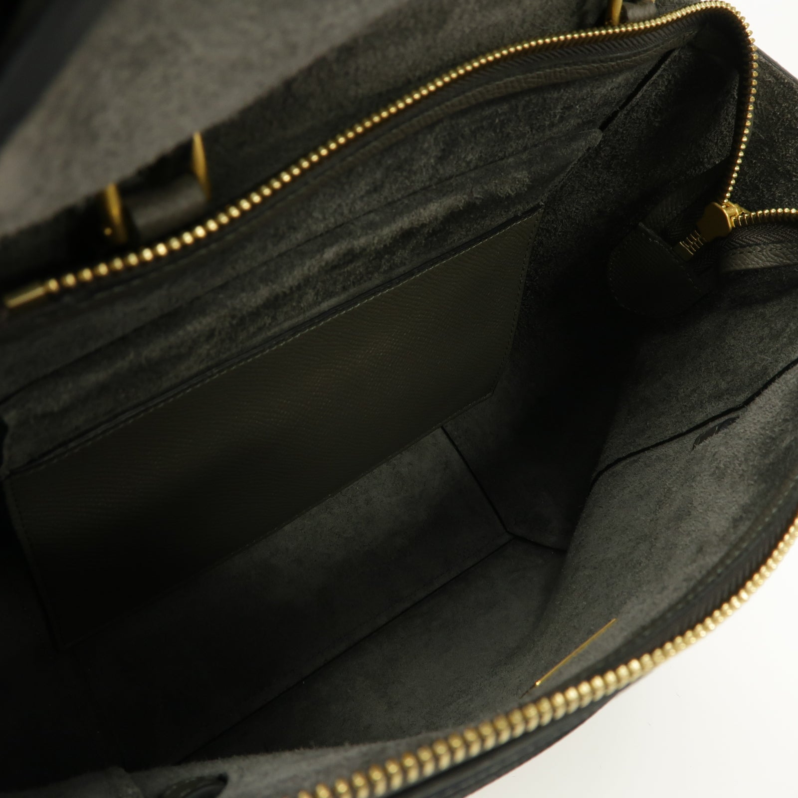 CELINE 牛皮皮革Belt Bag金扣手挽肩背兩用袋灰色