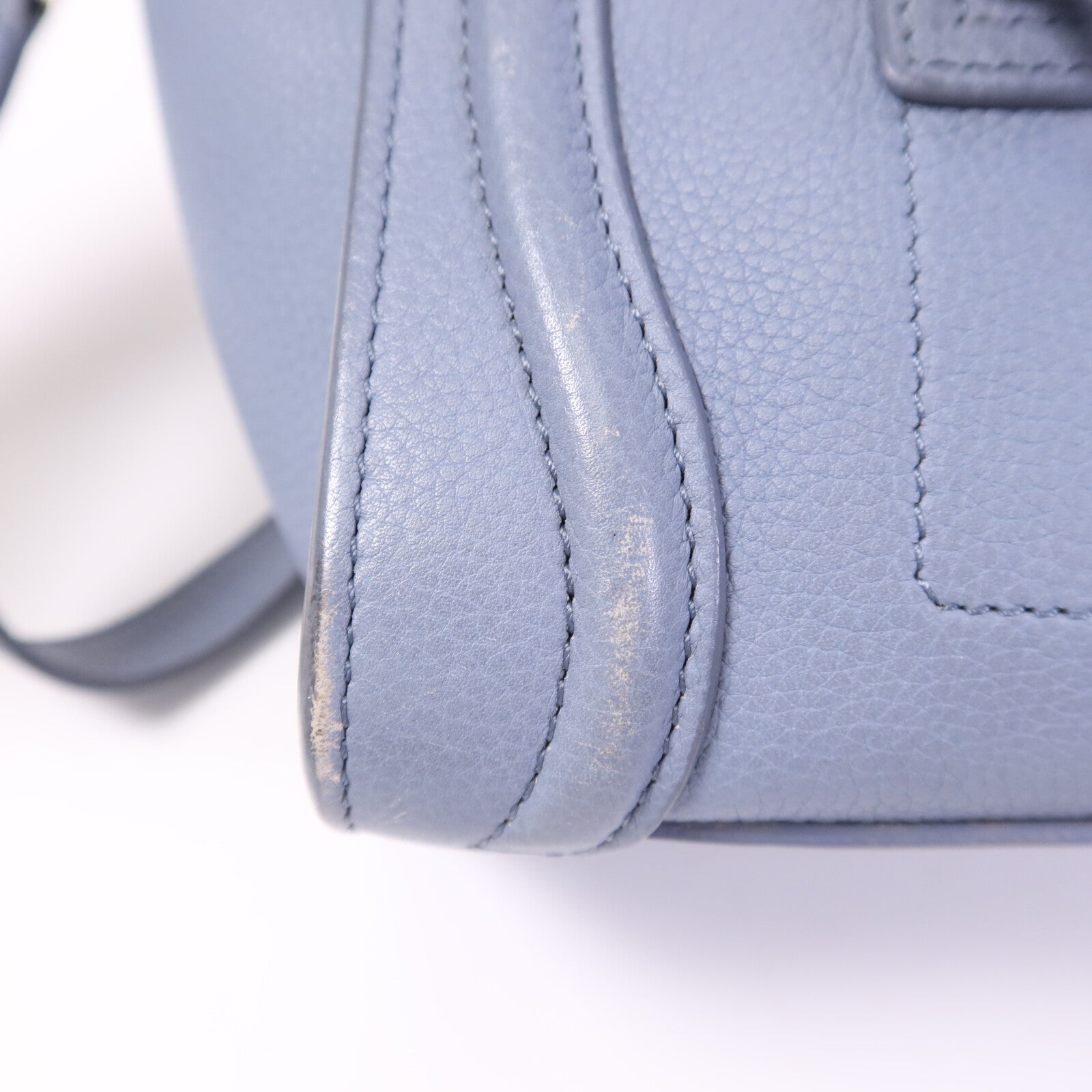 CELINE 牛皮皮革Nano Luggage銀扣手挽肩背兩用袋