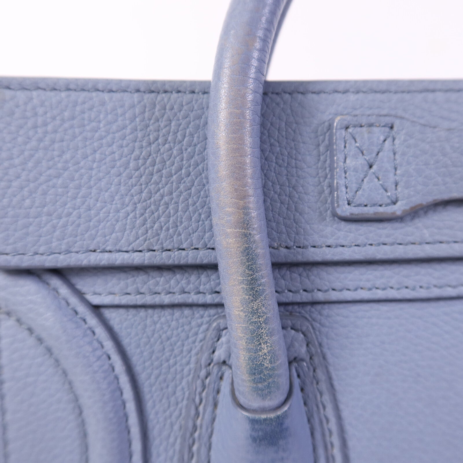 CELINE 牛皮皮革Nano Luggage銀扣手挽肩背兩用袋