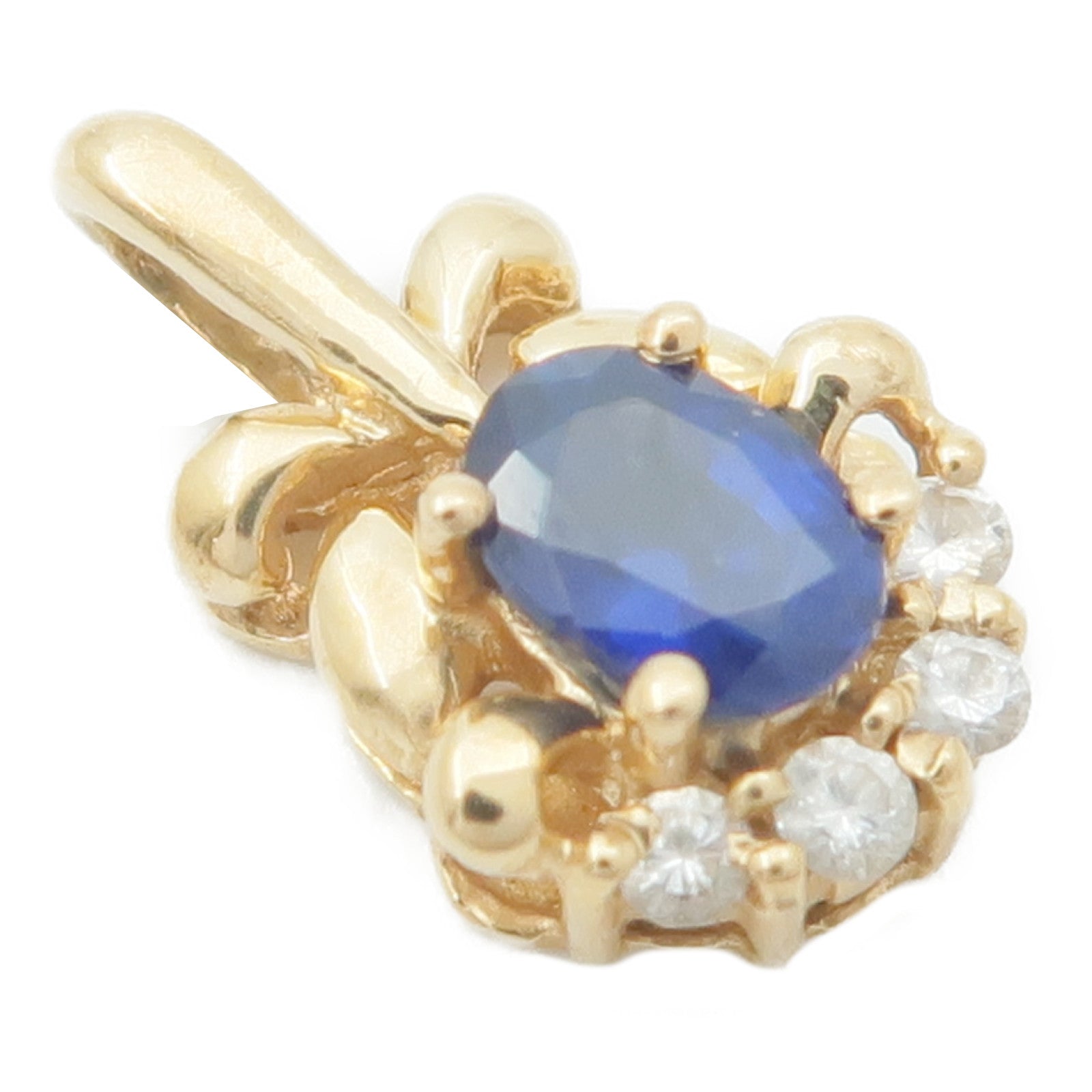 JEWELRY 18K黃金Sapphire Pendant Top藍寶石吊墜