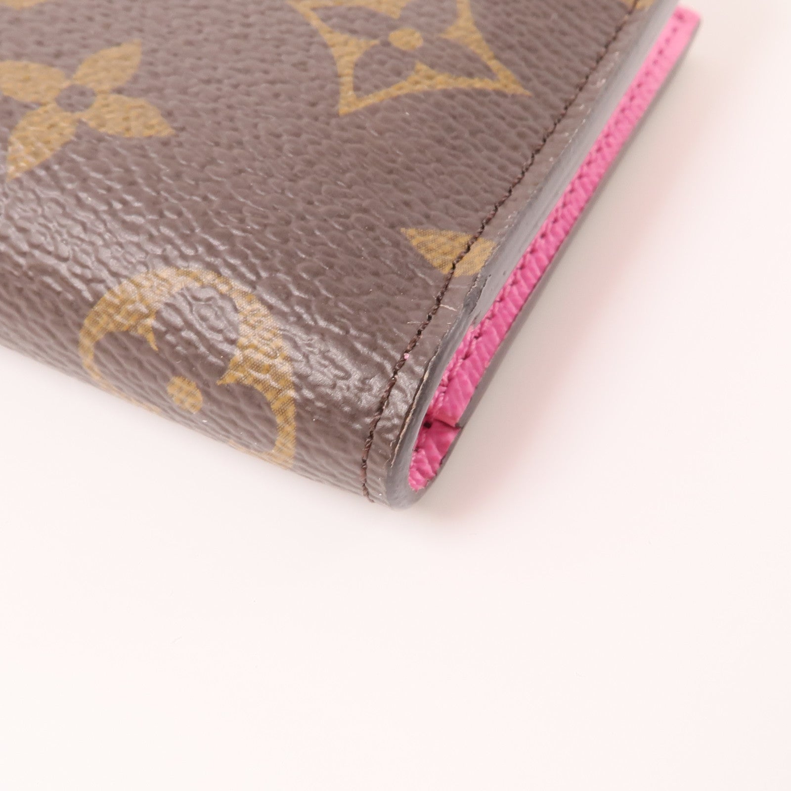 LOUIS VUITTON Monogram Lisa Wallet金扣錢包棕色/粉紅色