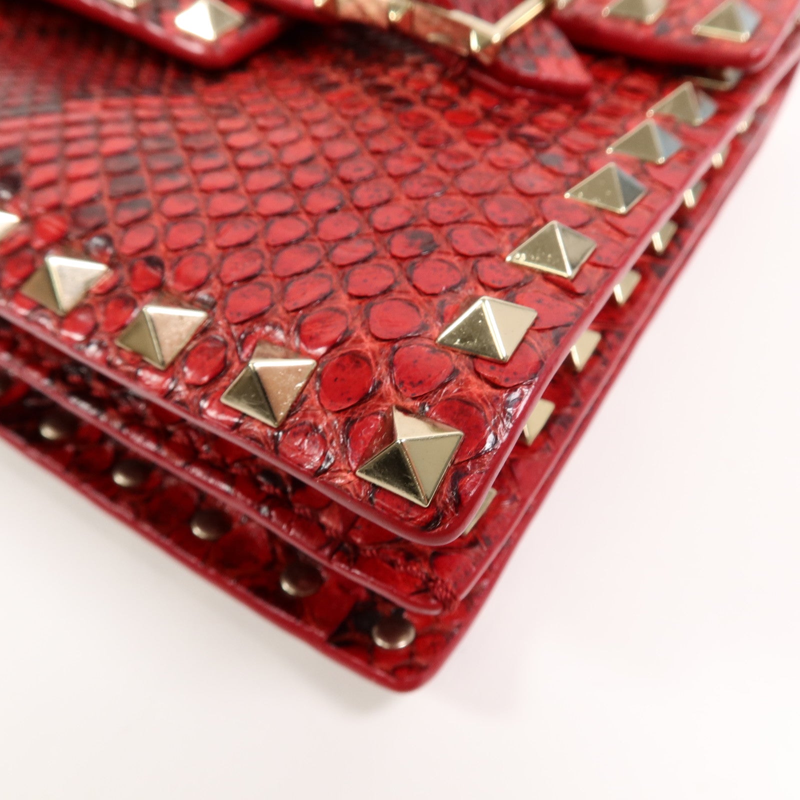 Valentino 蛇皮皮革Rockstud Bag肩背袋