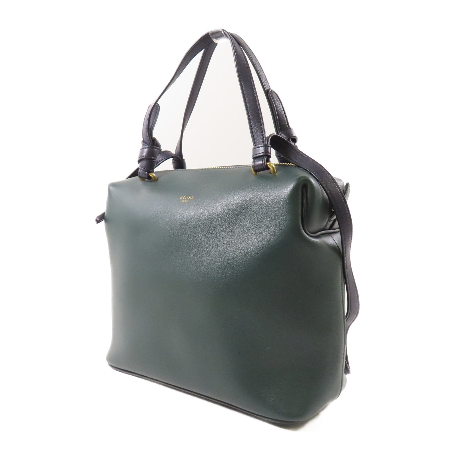 CELINE 牛皮皮革Soft Cube金扣手挽肩背兩用袋