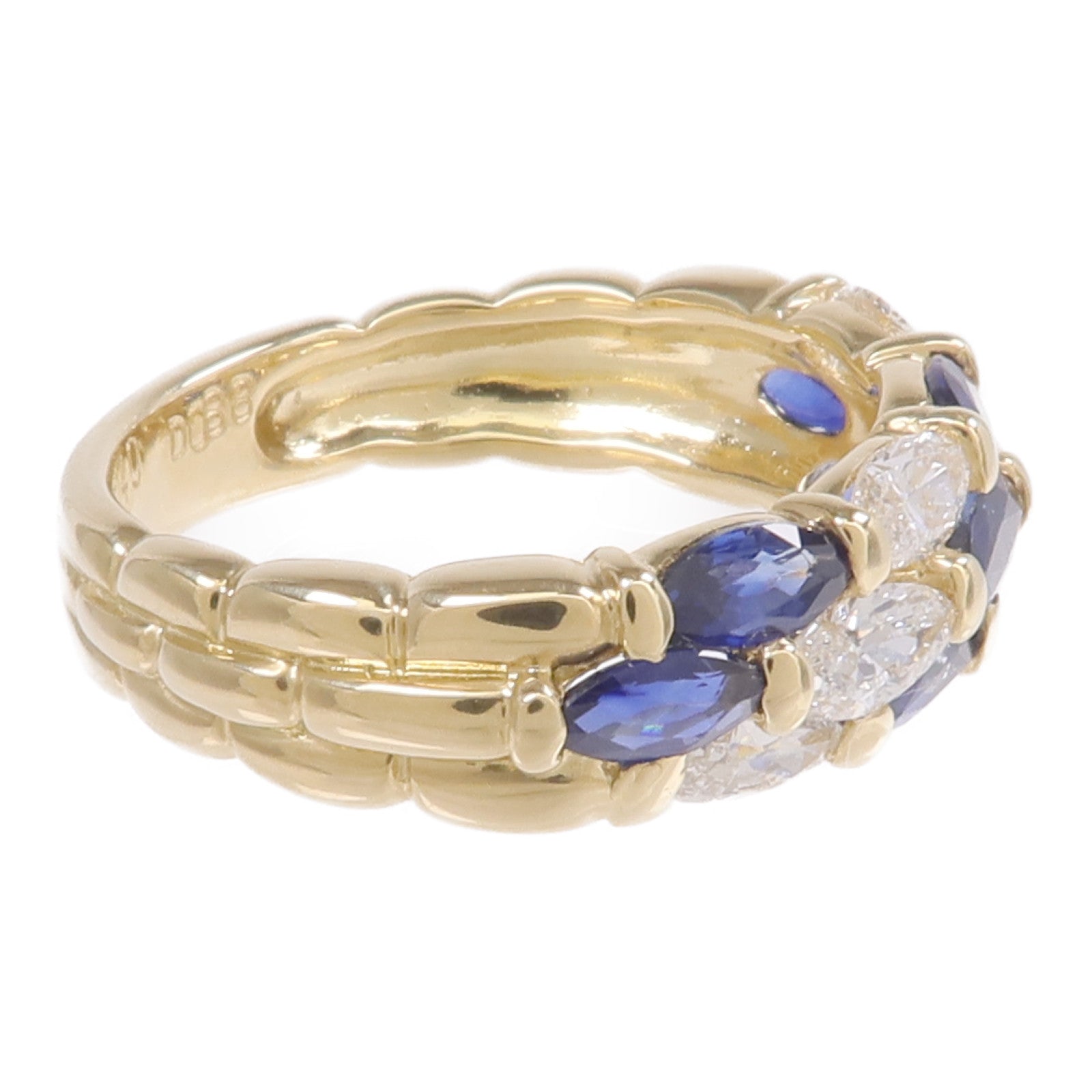 JEWELRY 18K黃金Sapphire Diamond Ring藍寶石/鑽石戒指