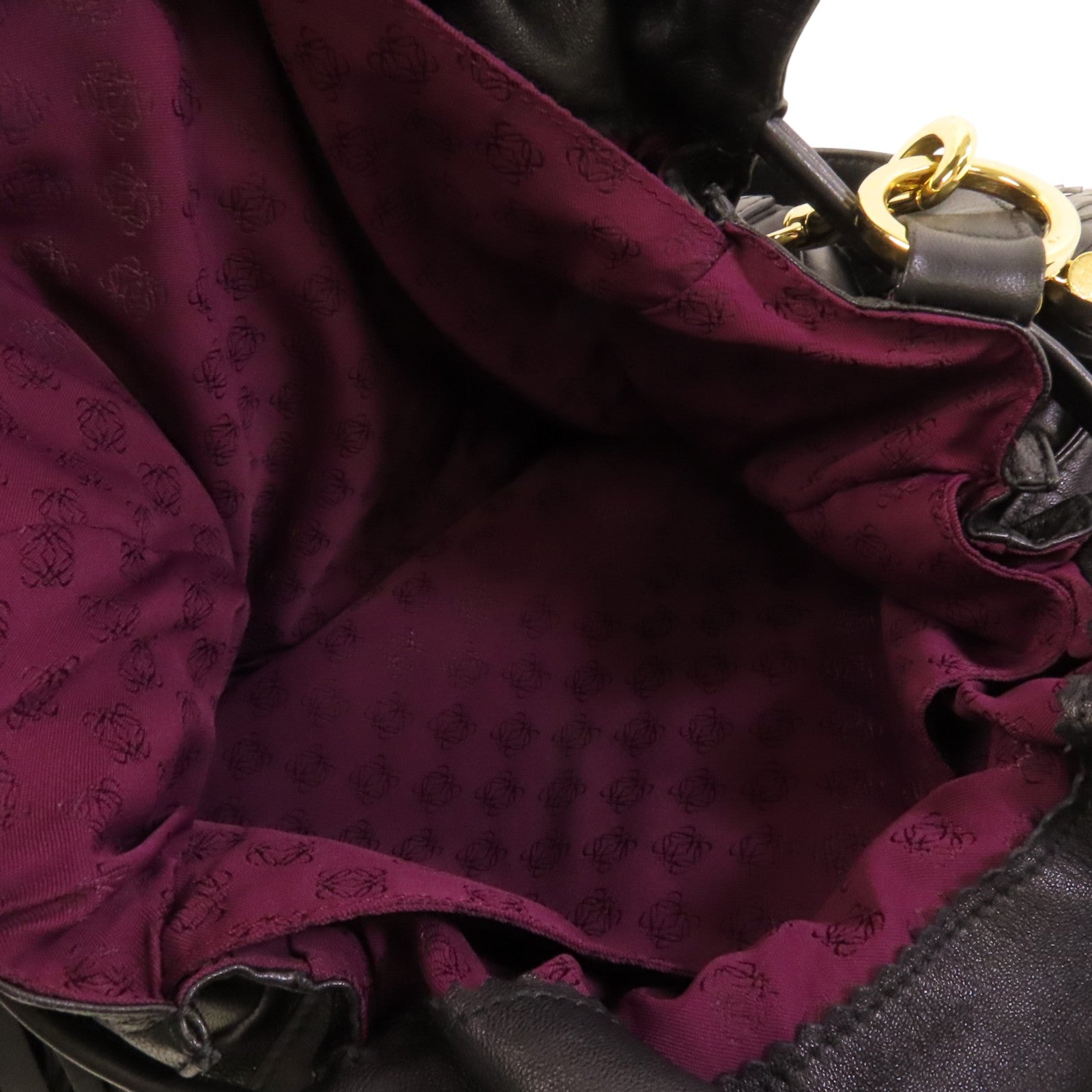 LOEWE 羊皮皮革Shoulder Bag金扣肩背袋