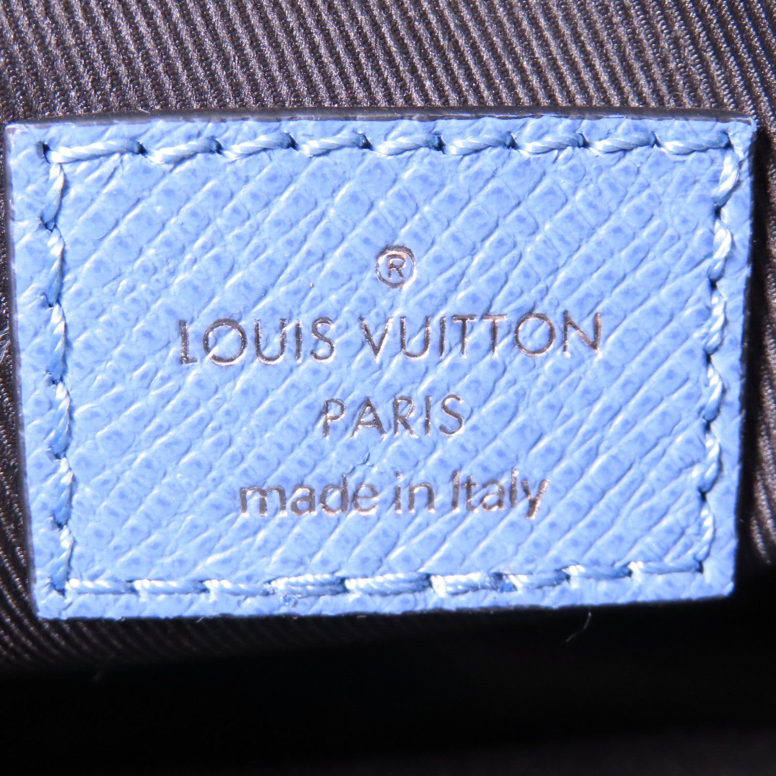 LOUIS VUITTON Monogram Outdoor Messenger銀扣肩背袋藍色