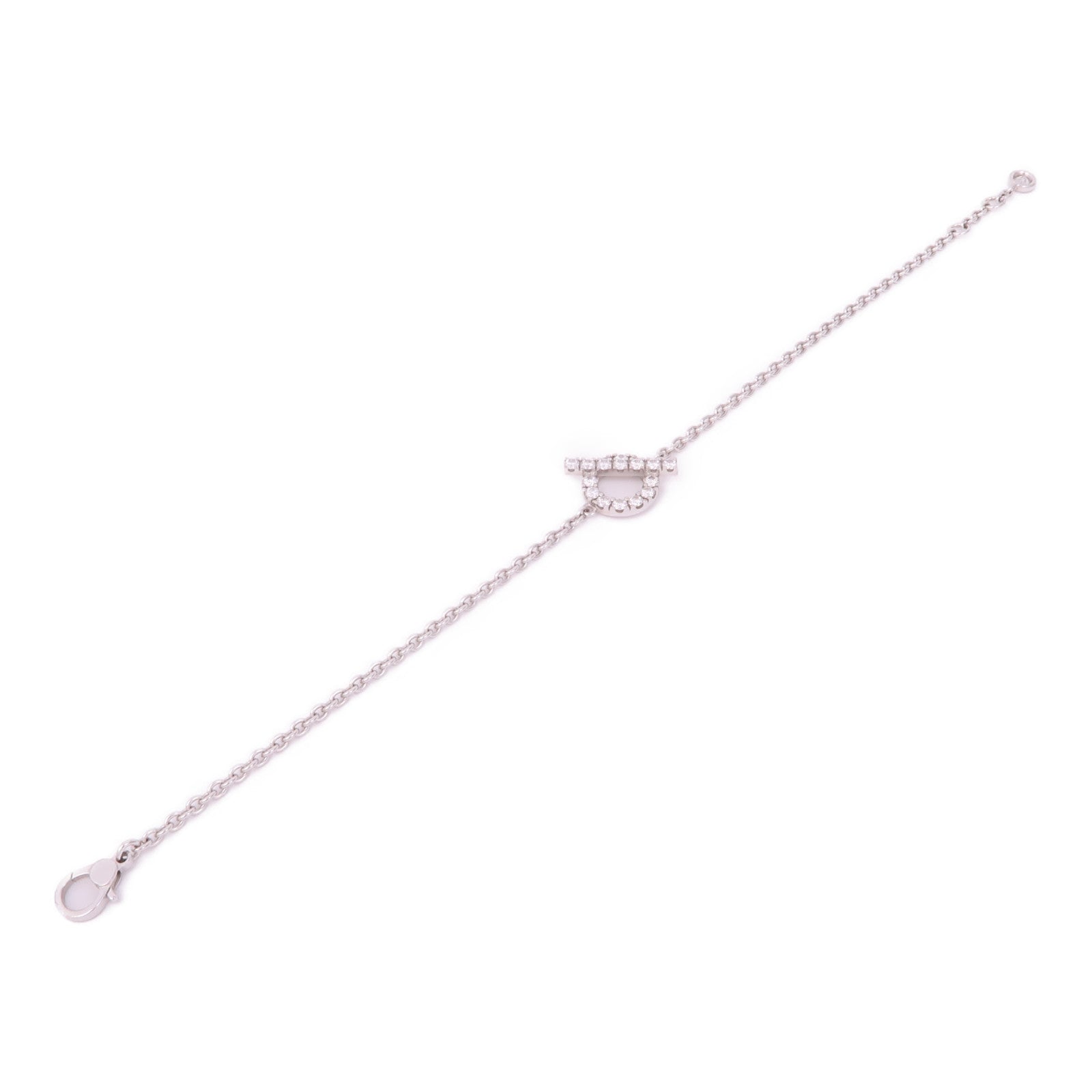 HERMES 18K白金Diamond Finesse Bracelet鑽石手鏈