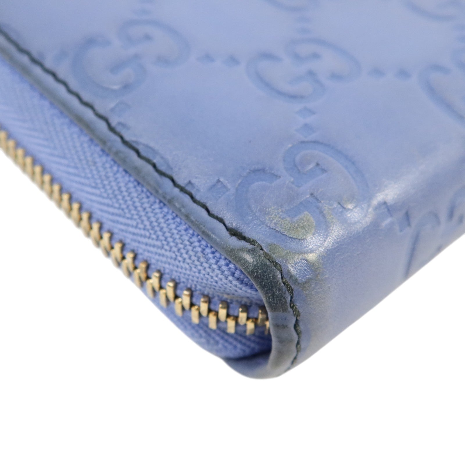 GUCCI 牛皮皮革Zipper Long Wallet金扣長錢包
