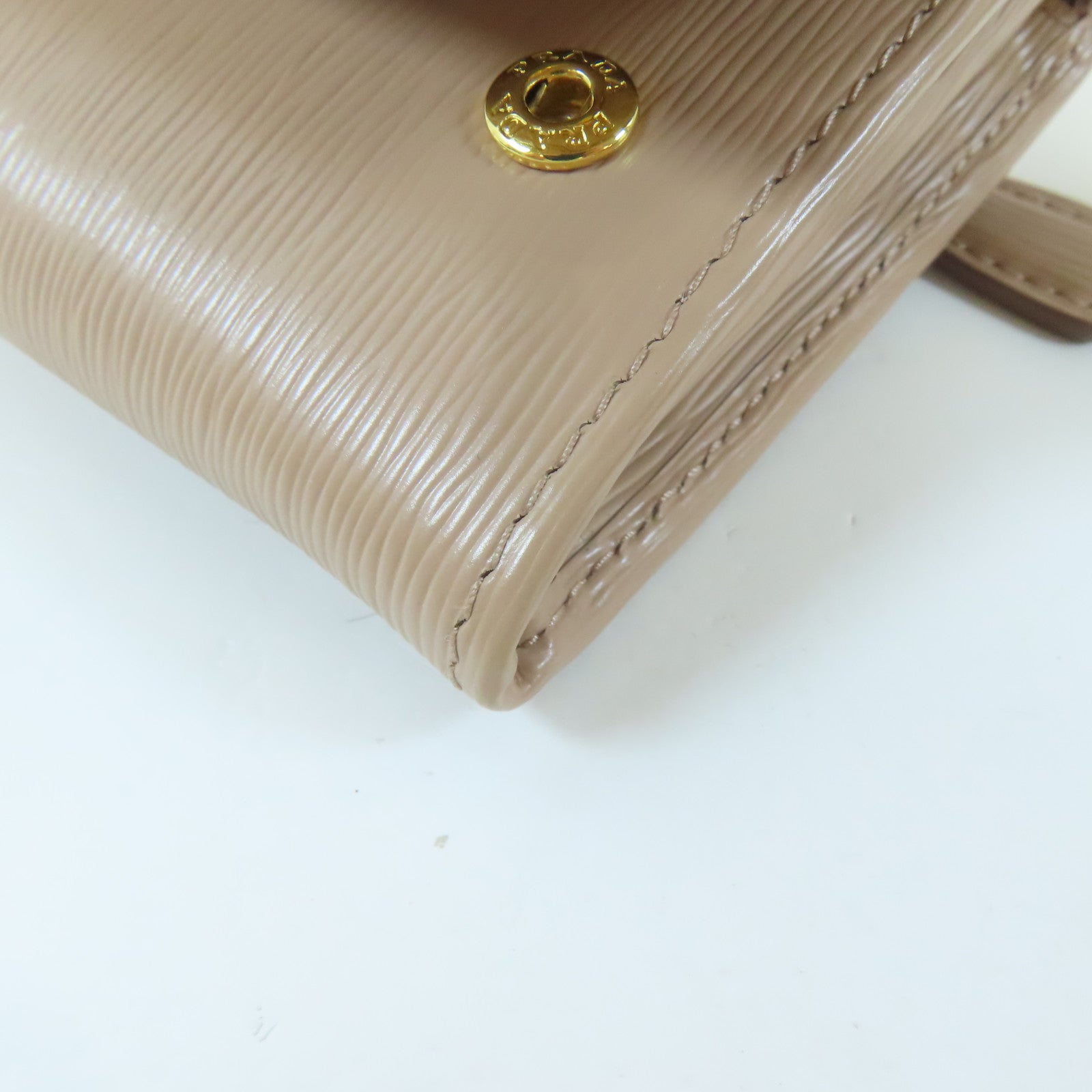 PRADA 牛皮皮革Long Wallet金扣長錢包粉紅色