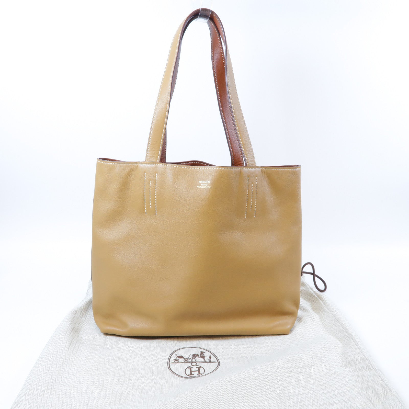 HERMES 【激減優惠】Swift皮革Double Sens 36肩背袋Camel駱駝色