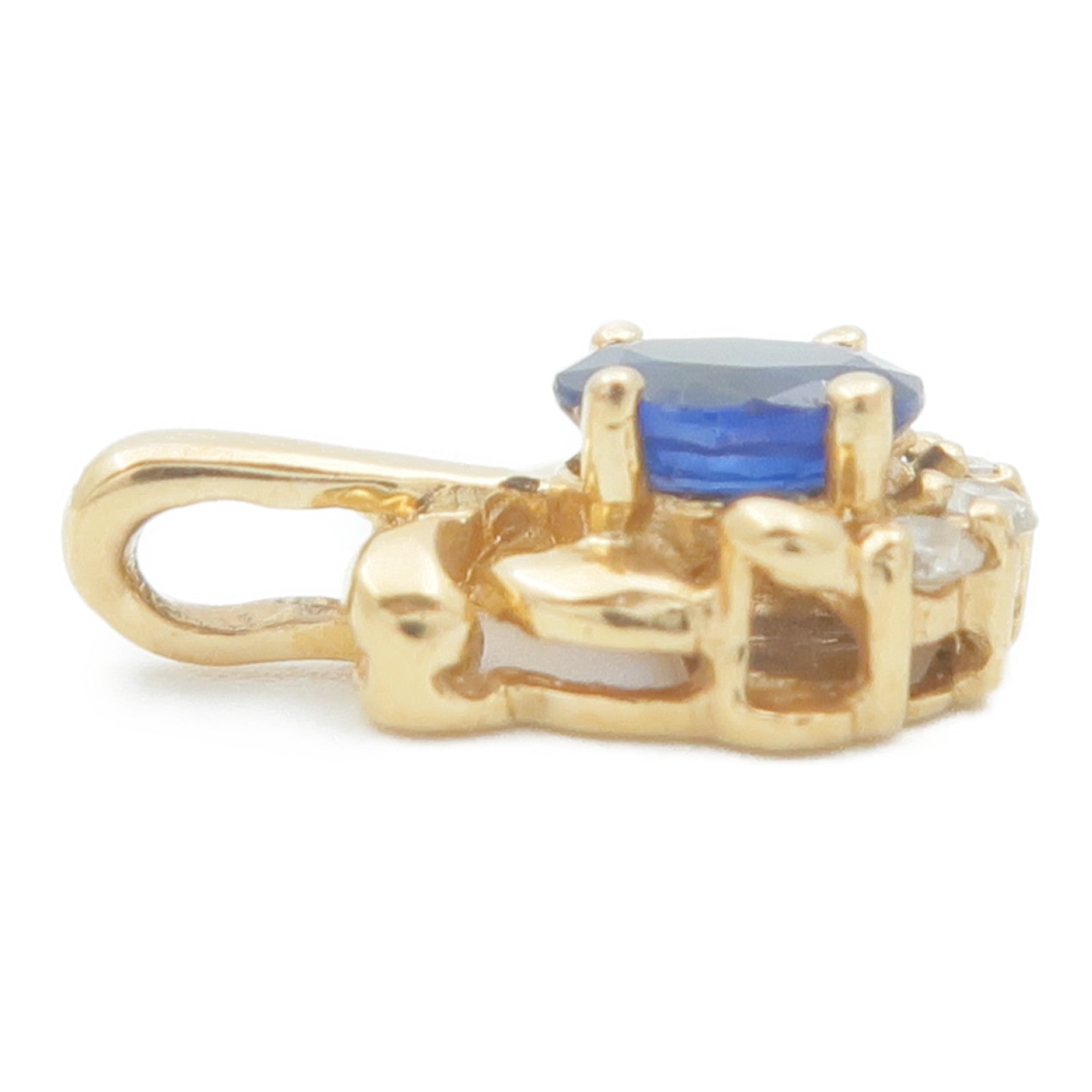 JEWELRY 18K黃金Sapphire Pendant Top藍寶石吊墜