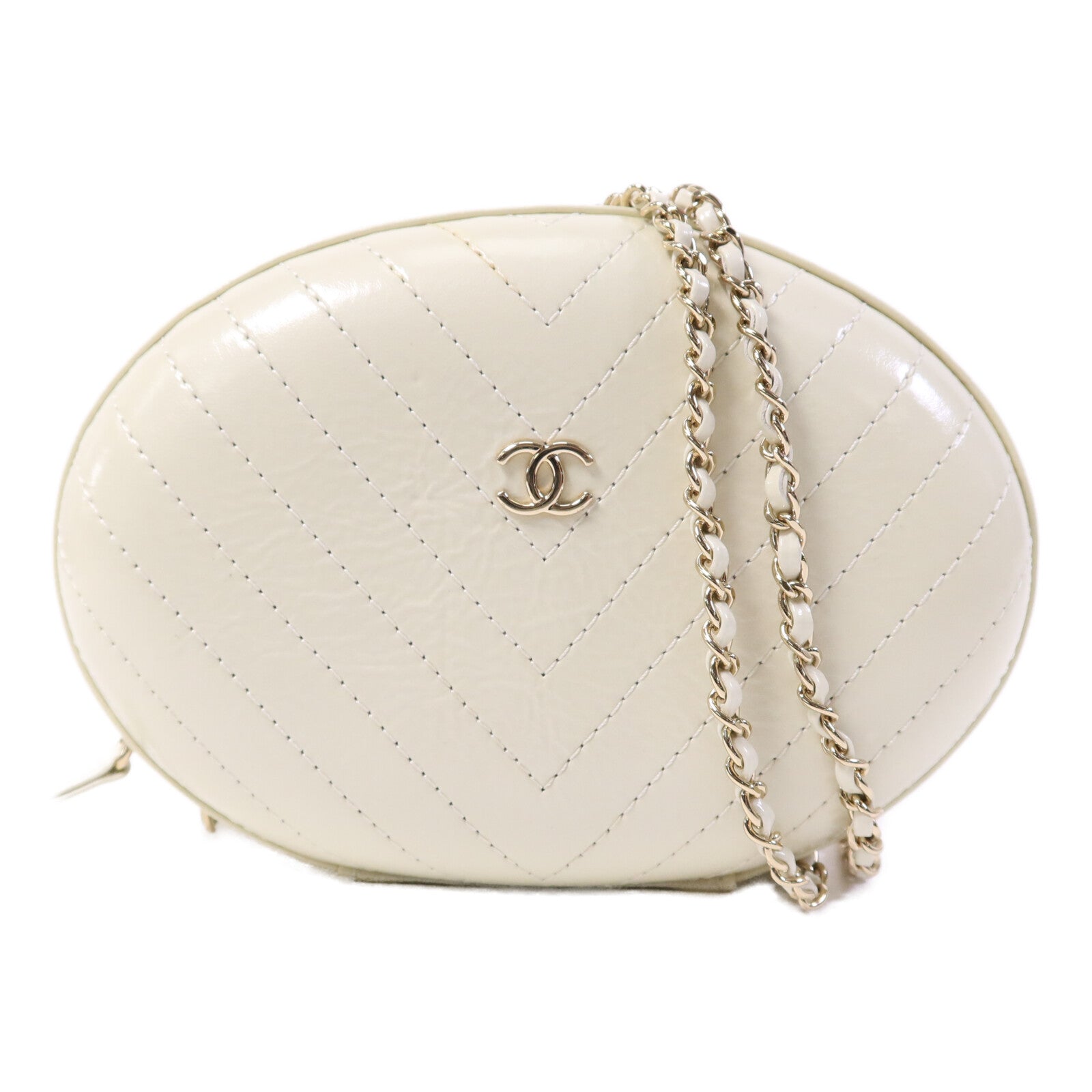 CHANEL 牛皮皮革La Pausa Evening Bag金扣鏈帶肩背袋