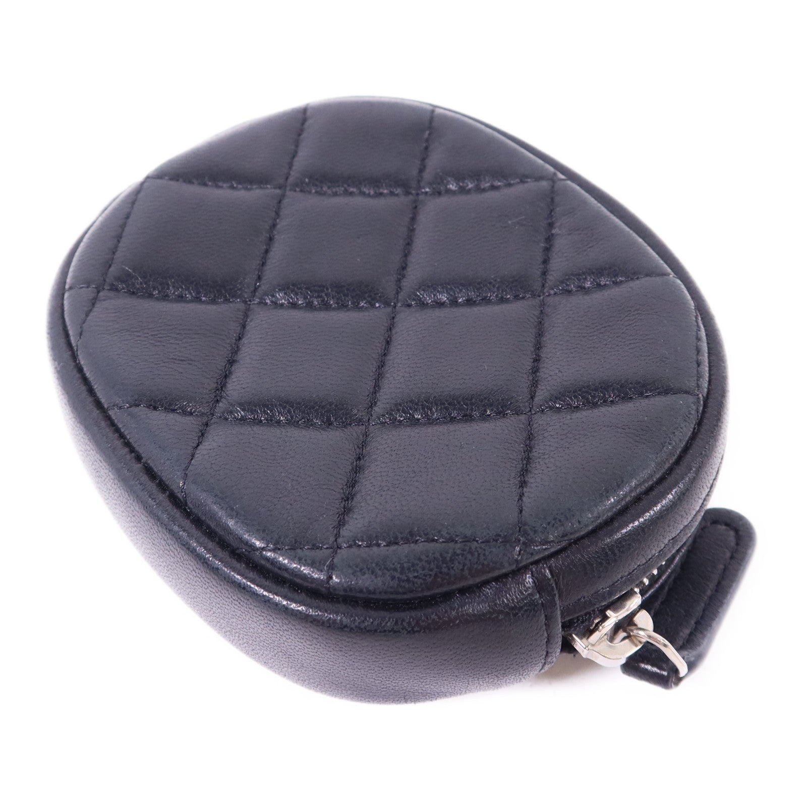 CHANEL 羊皮皮革Coin Case銀扣零錢包