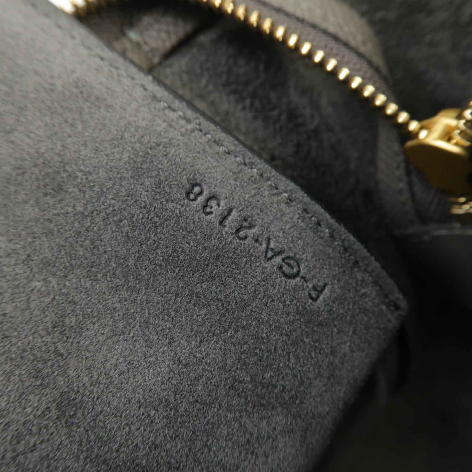 CELINE 牛皮皮革Belt Bag金扣手挽肩背兩用袋灰色