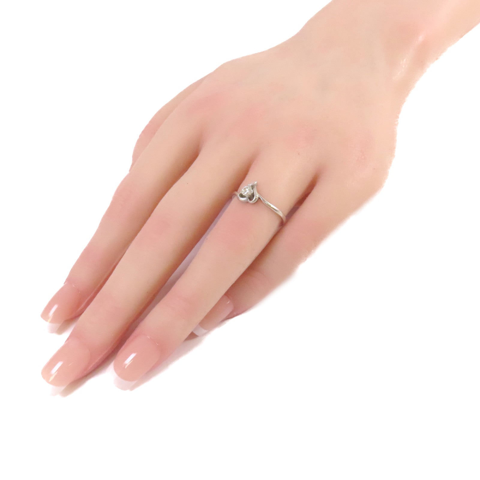 JEWELRY 【激減優惠】18K白金/0.12ct鑽石Diamond Ring戒指US#6