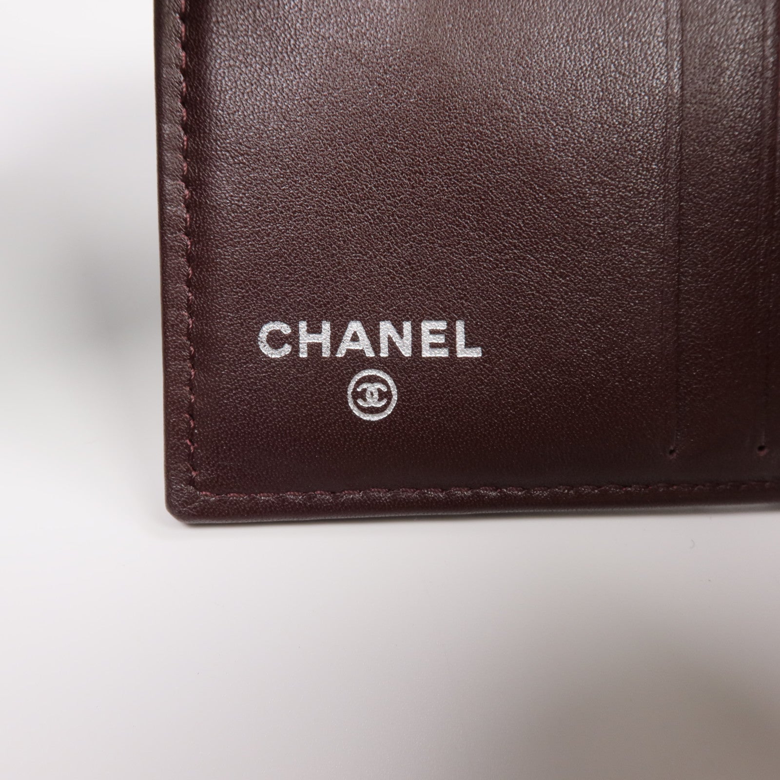 CHANEL 【激減優惠】牛皮皮革2.55 W Snap Wallet銀扣錢包