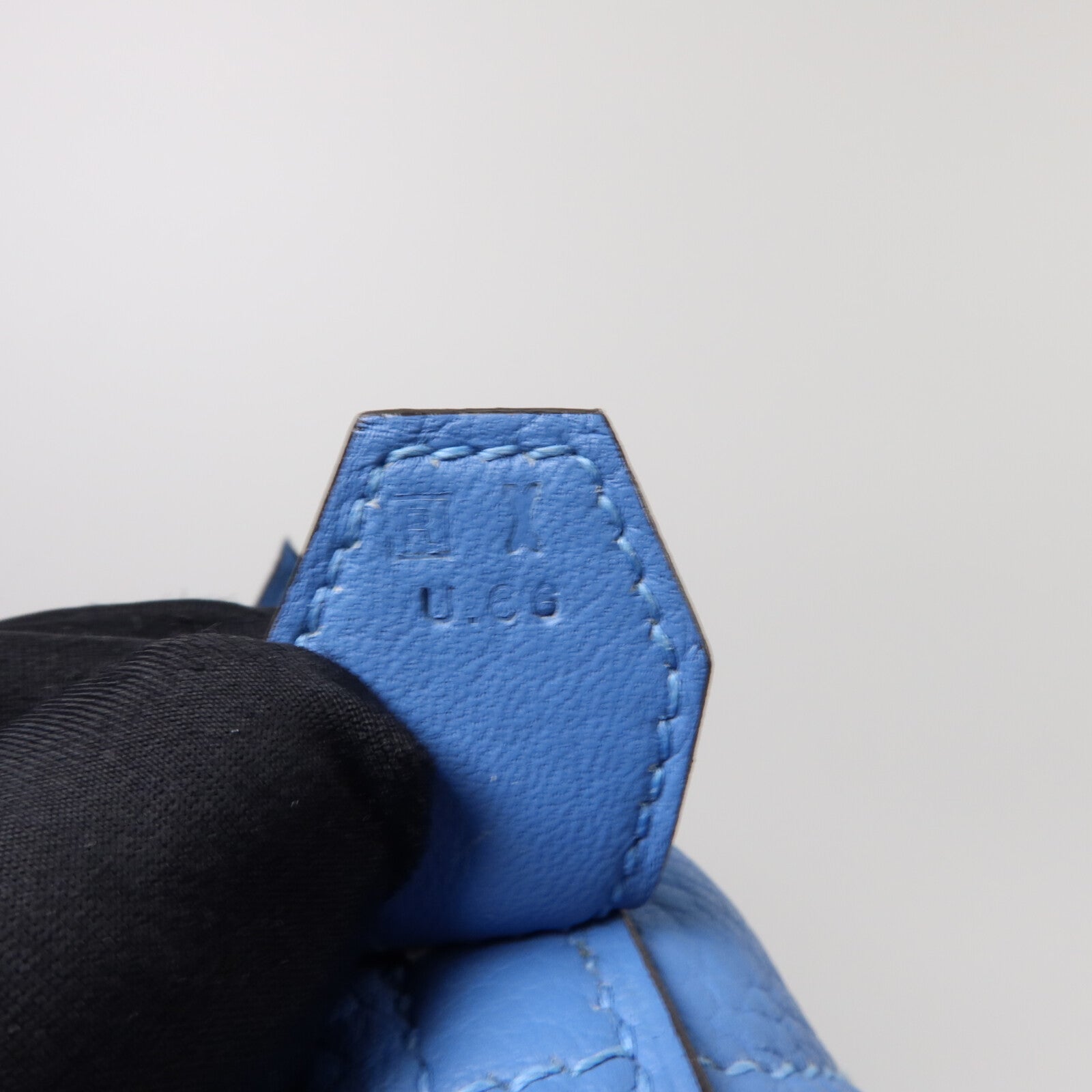 HERMES Clemence皮革Bolide 31手挽肩背兩用袋Bleu Paradis