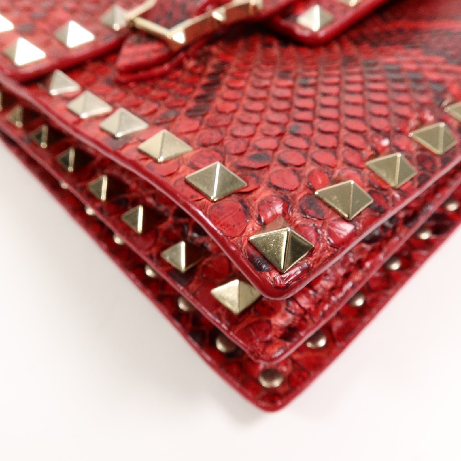 Valentino 蛇皮皮革Rockstud Bag肩背袋