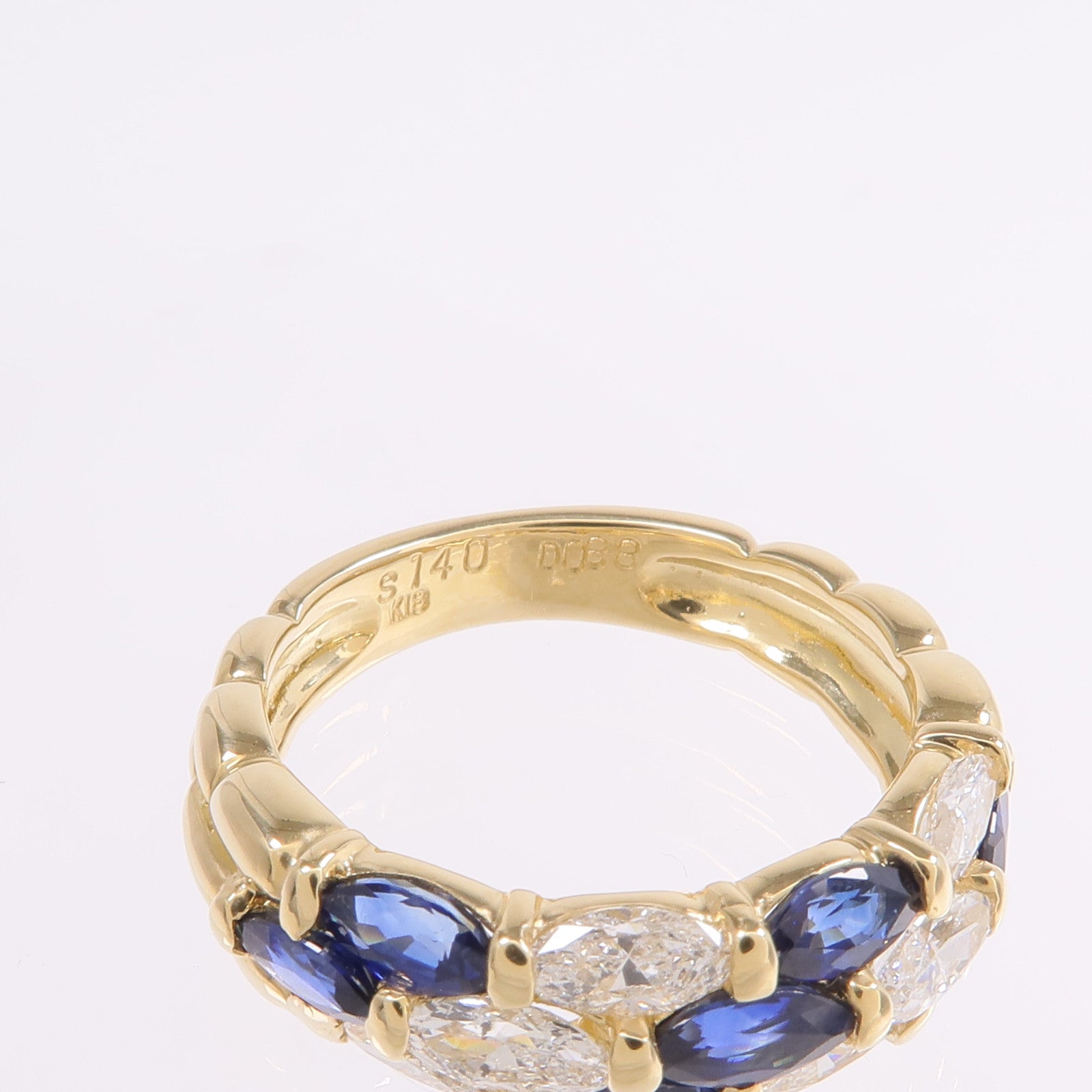 JEWELRY 18K黃金Sapphire Diamond Ring藍寶石/鑽石戒指