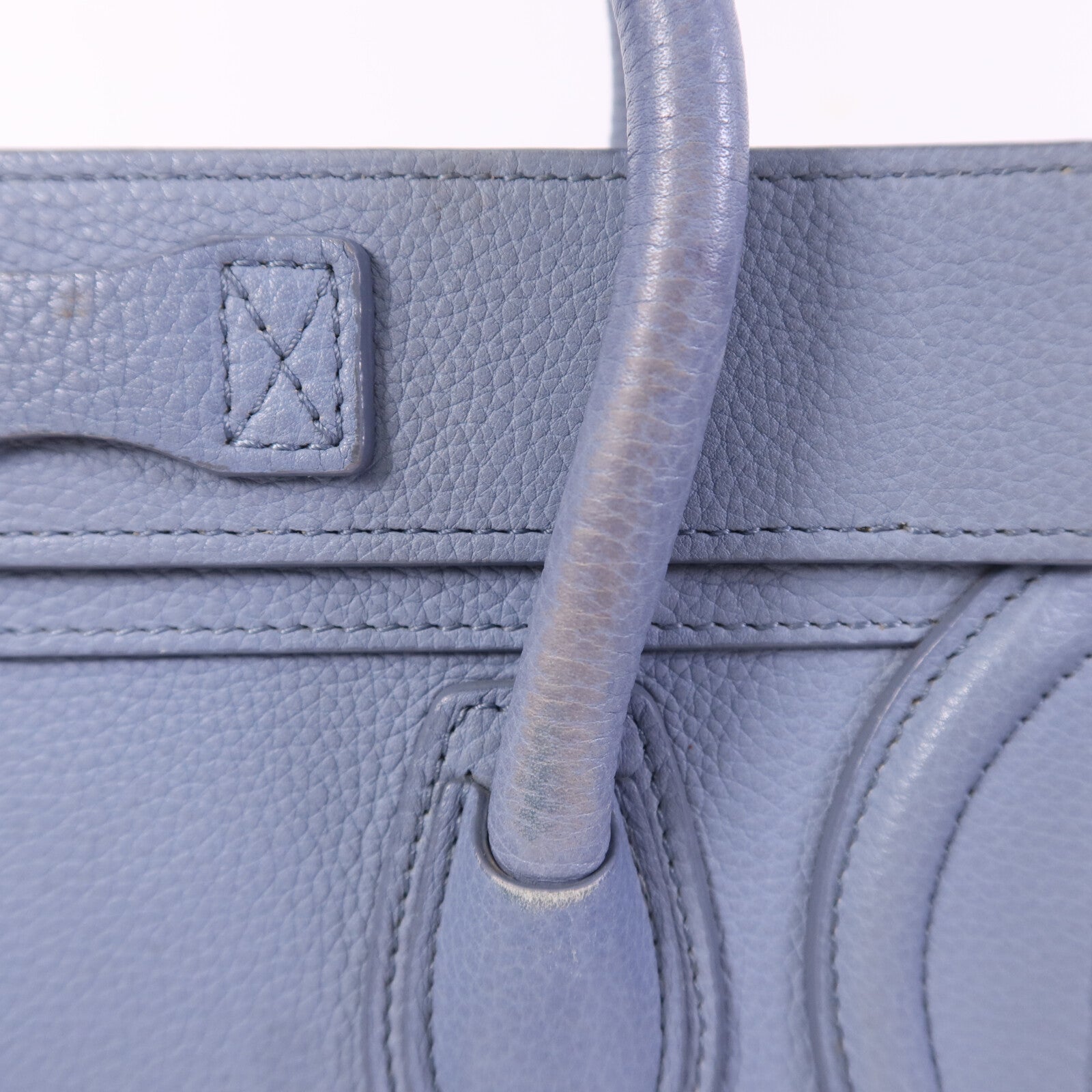 CELINE 牛皮皮革Nano Luggage銀扣手挽肩背兩用袋