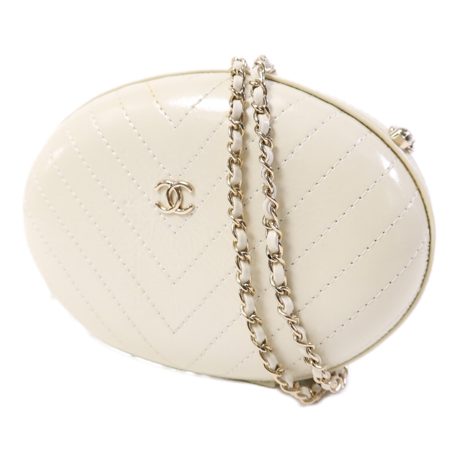 CHANEL 牛皮皮革La Pausa Evening Bag金扣鏈帶肩背袋