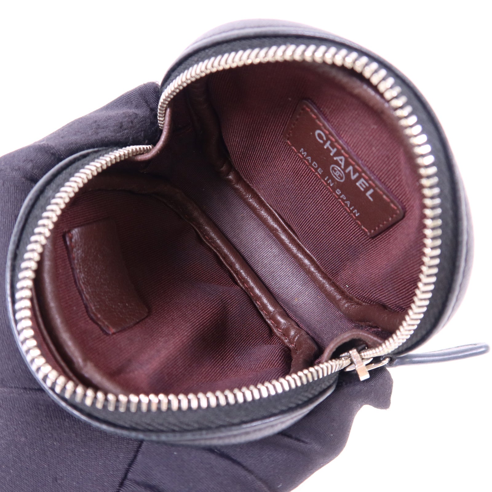 CHANEL 羊皮皮革Coin Case銀扣零錢包