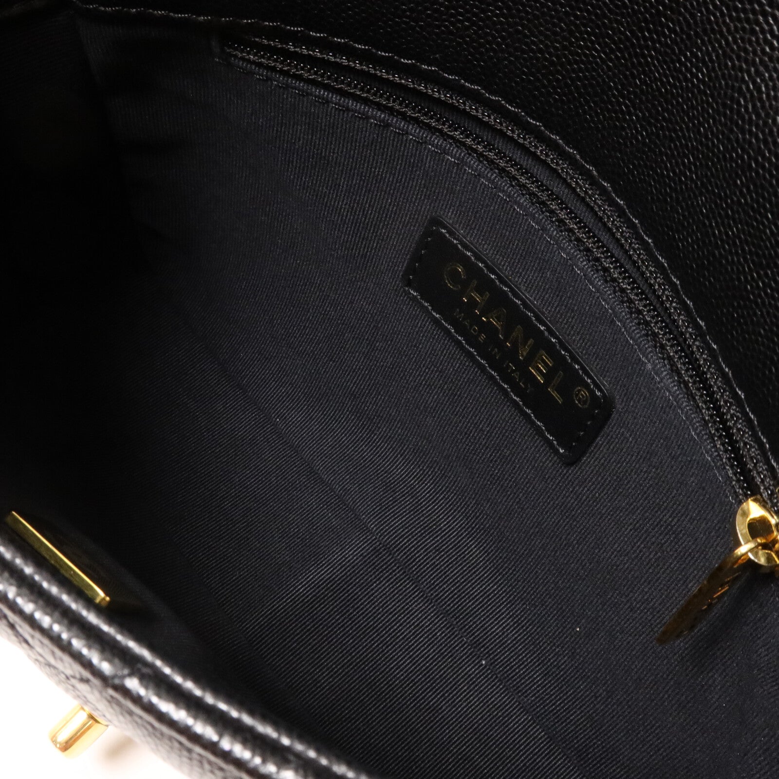 CHANEL 牛皮皮革Mini Flap Bag鏈帶肩背袋