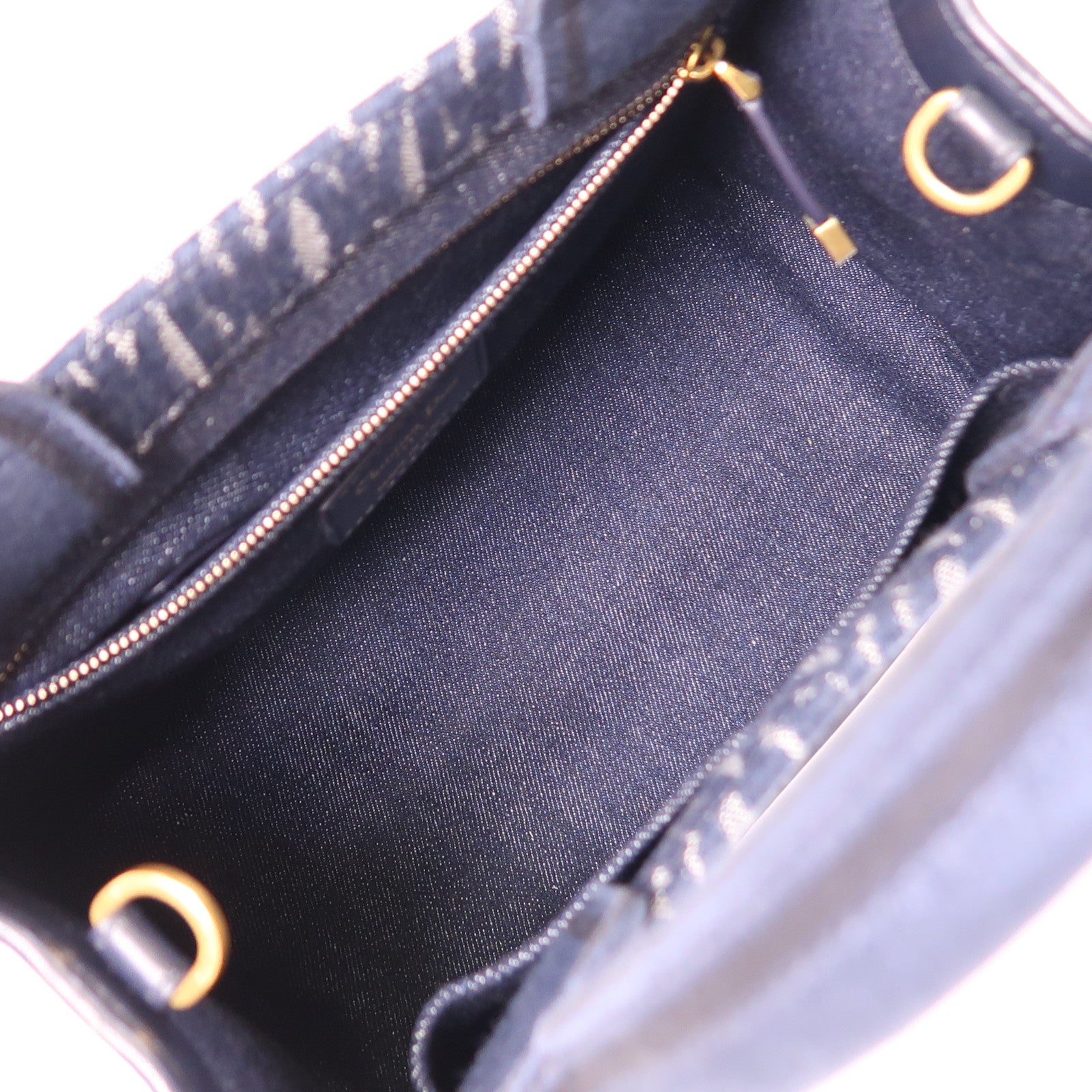 Dior 帆布Small Book Tote金扣手挽肩背兩用袋