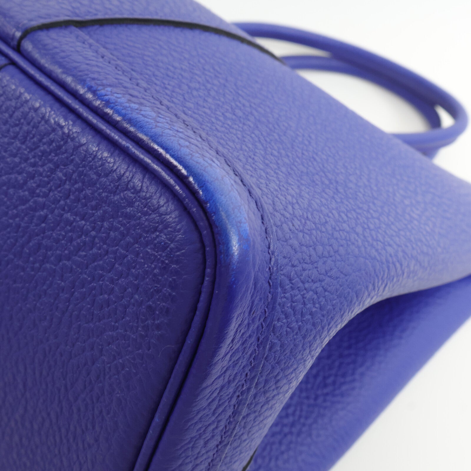HERMES Negonda皮革GardenParty PM手挽袋Bleu Royal
