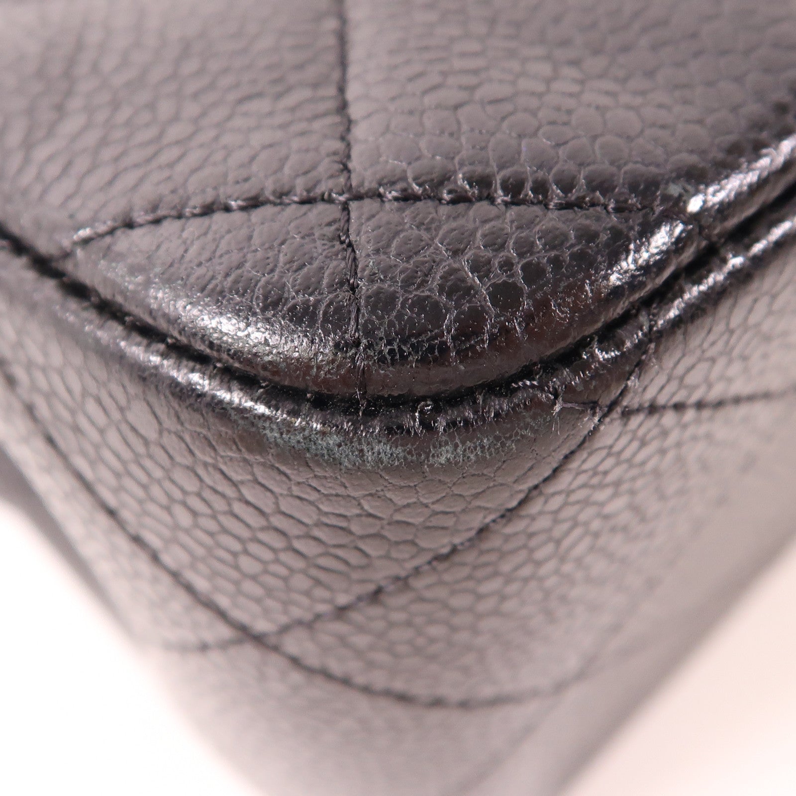 CHANEL 【激減優惠】牛皮皮革Large Classic銀扣鏈帶肩背袋